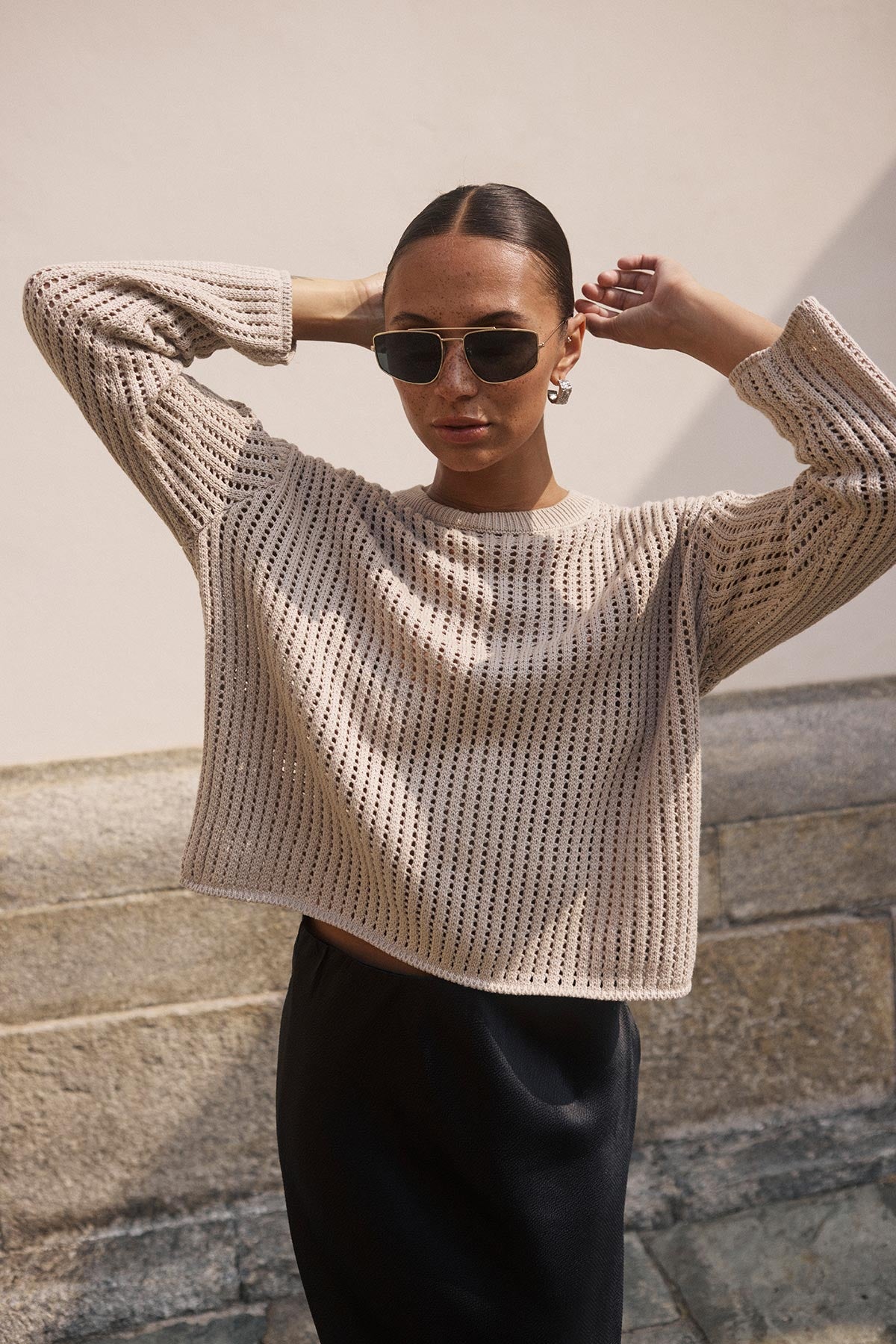 Kaffe KAsolar Pullover In Feather Gray