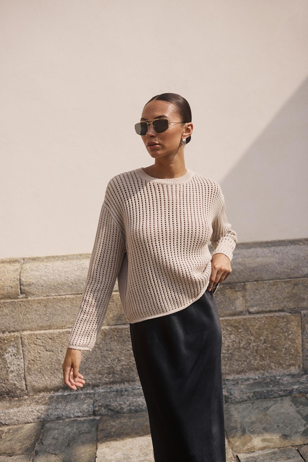 Kaffe KAsolar Pullover In Feather Gray
