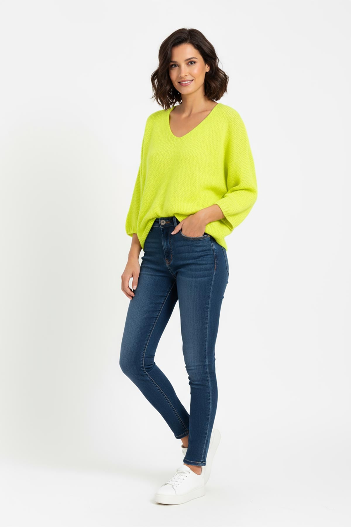 Urban Wild Oversized Jumper In Neon Lime