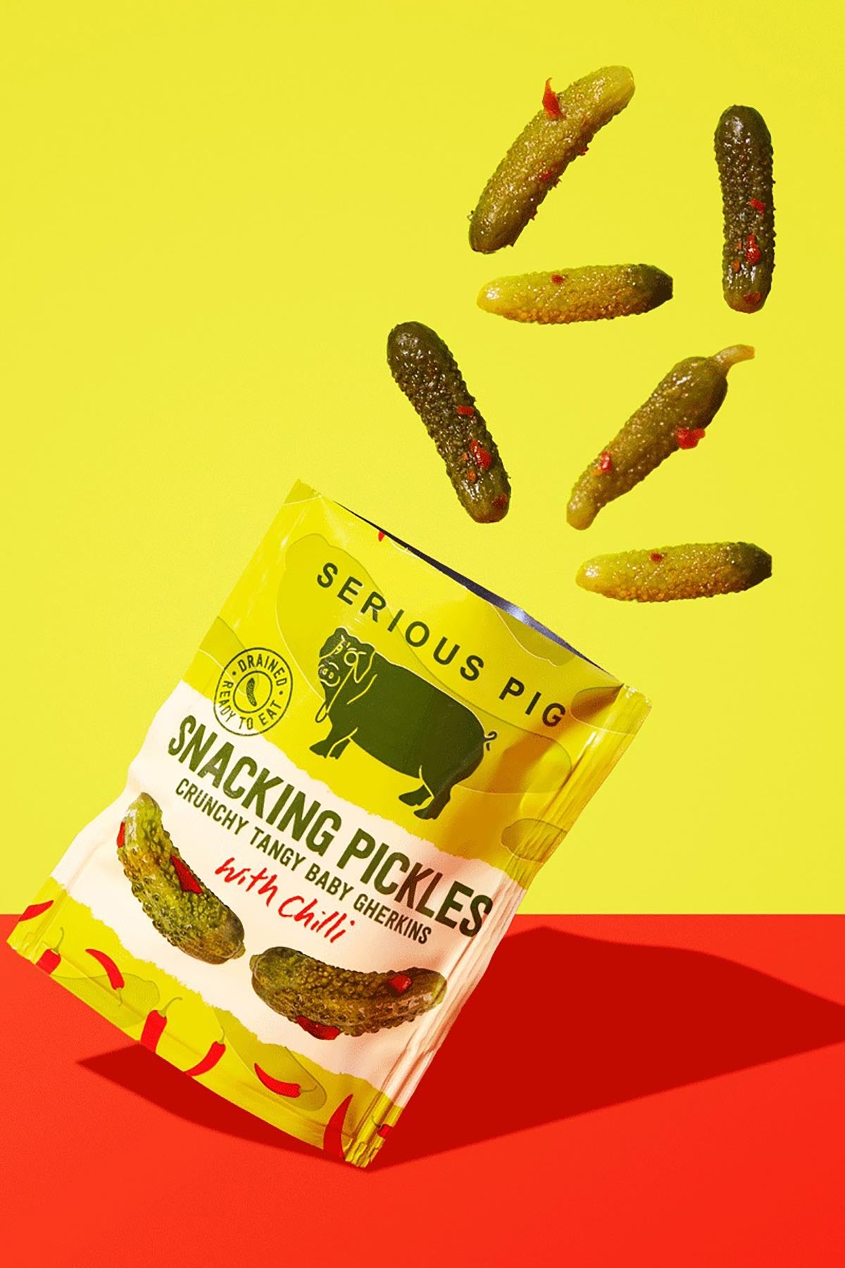 Serious Pig Snacking Pickles With Chilli