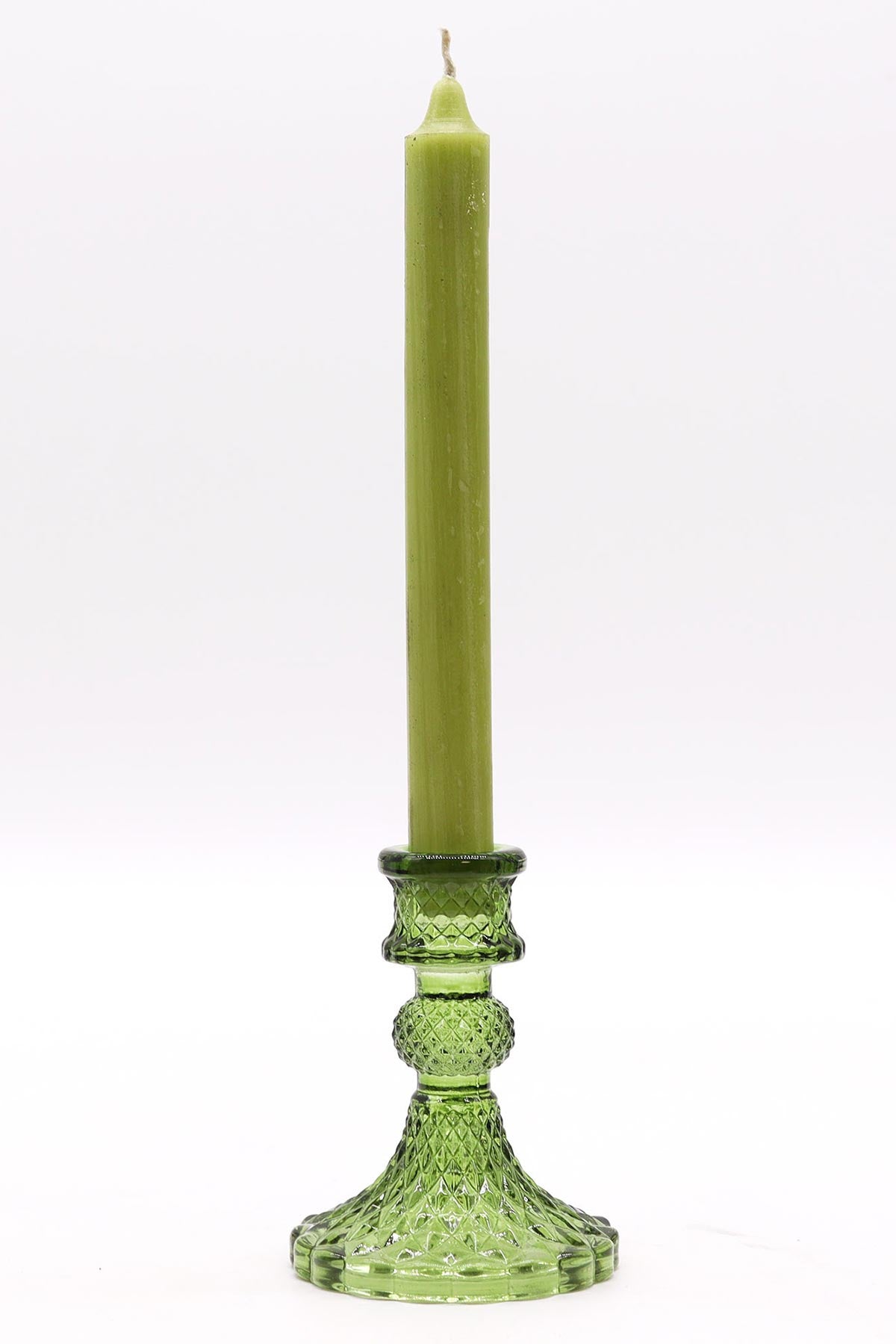 Vintage Dinner Candle Holder In Garden Jade