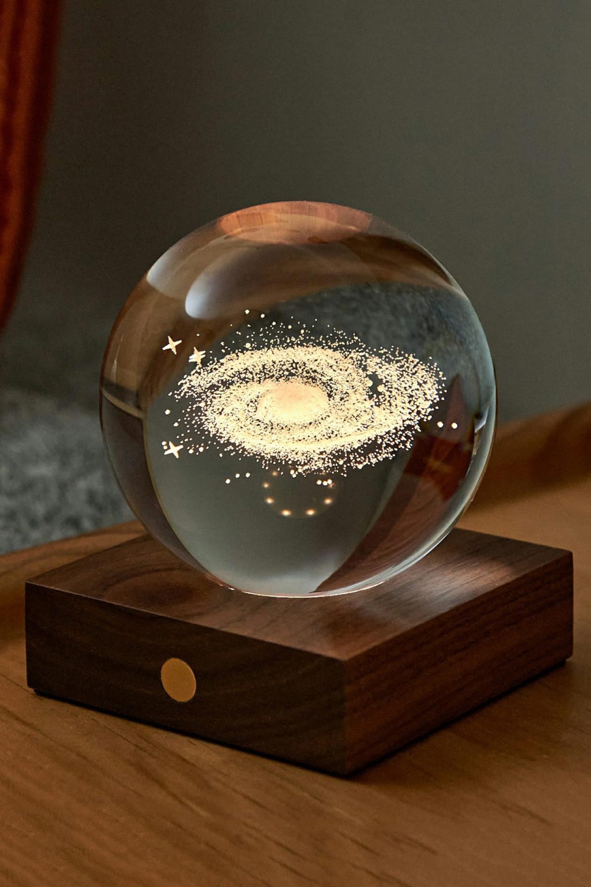 Ambient rechargeable galaxy light by Gingko Design for calming interiors