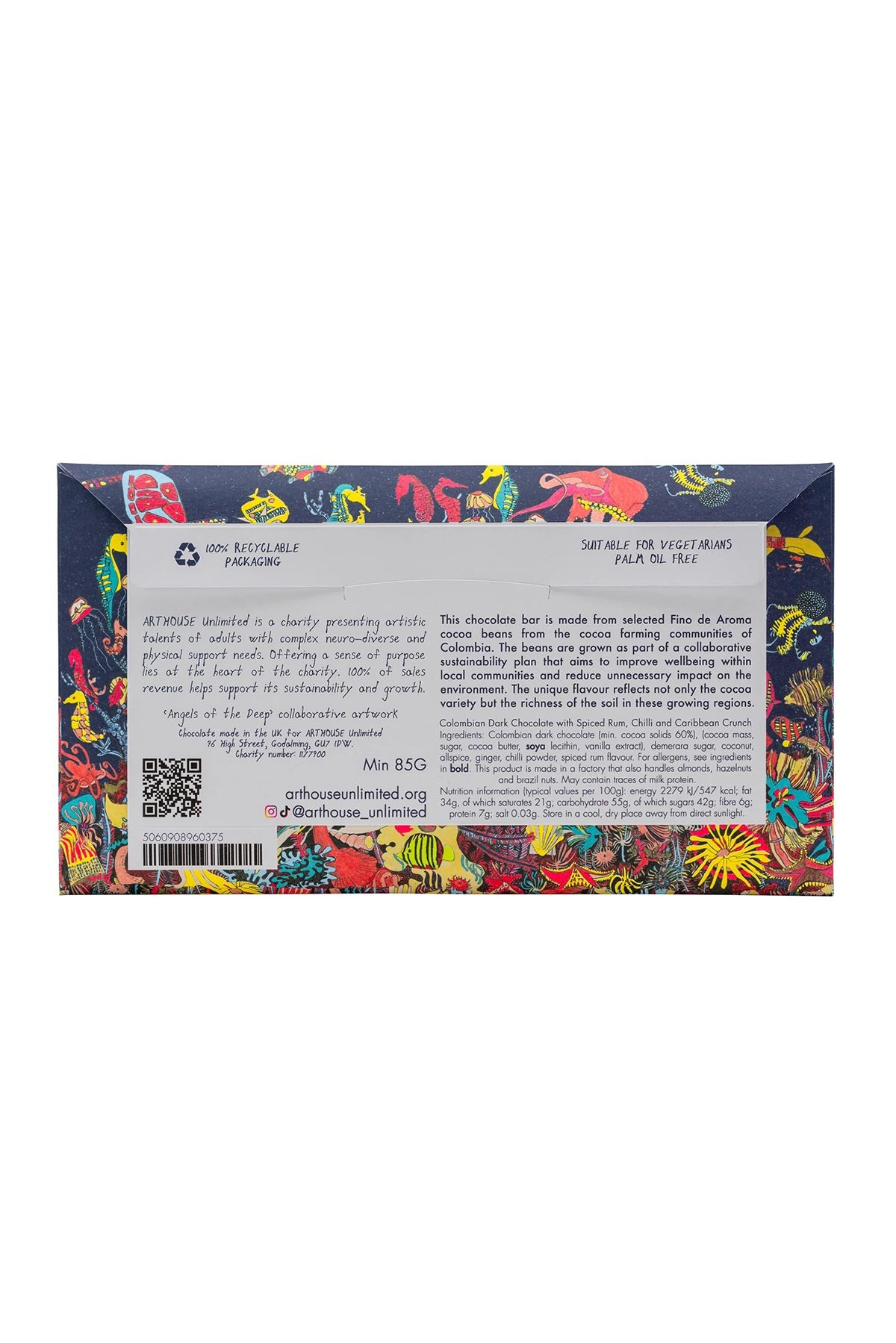 Ethical gourmet chocolate with inclusive art