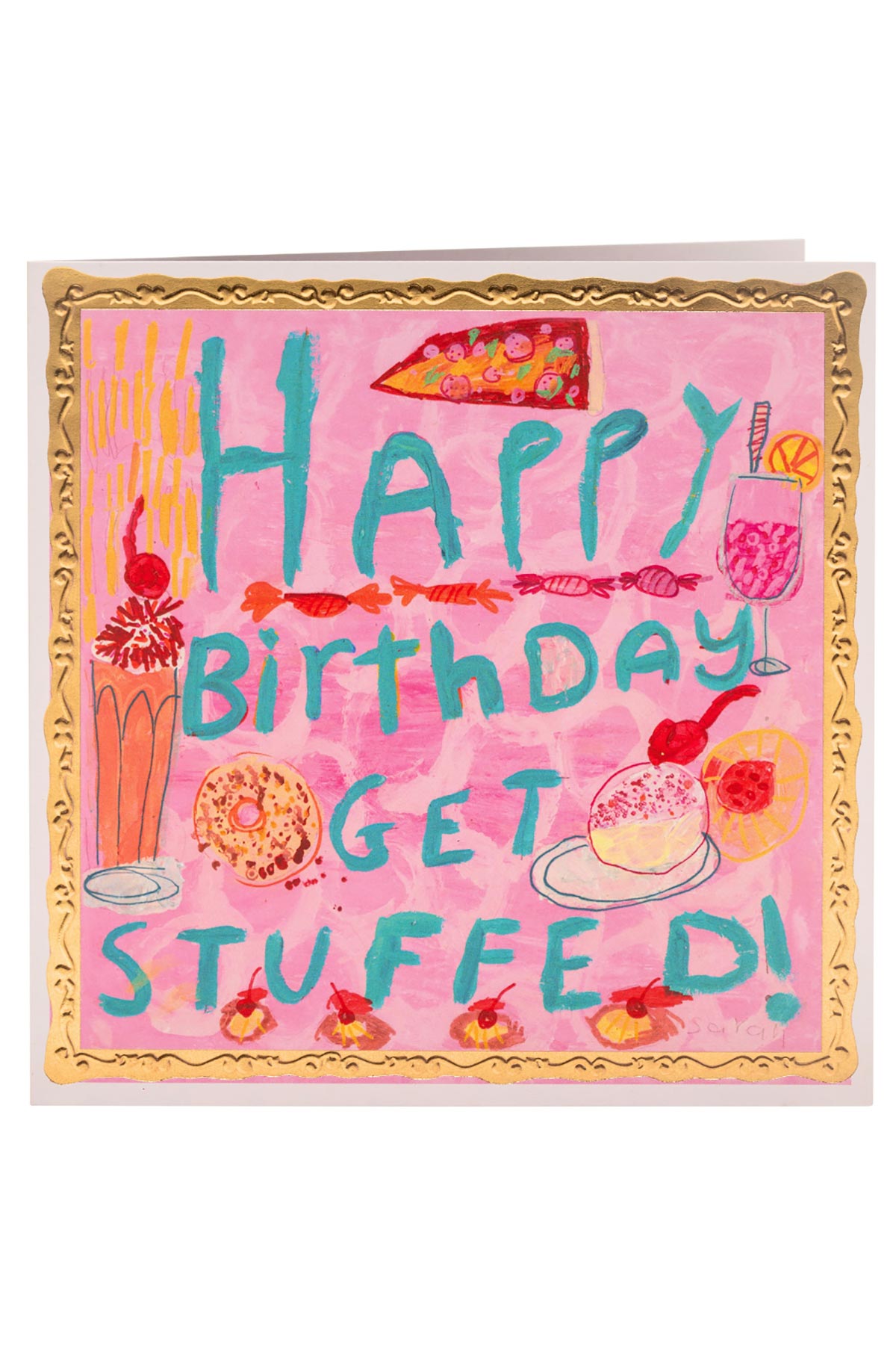 Funny ARTHOUSE Unlimited birthday card with colourful artwork