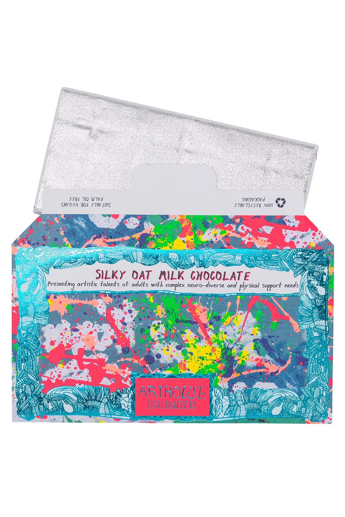 ARTHOUSE Unlimited Spring Oat Milk Chocolate Bar in colourful floral wrapper