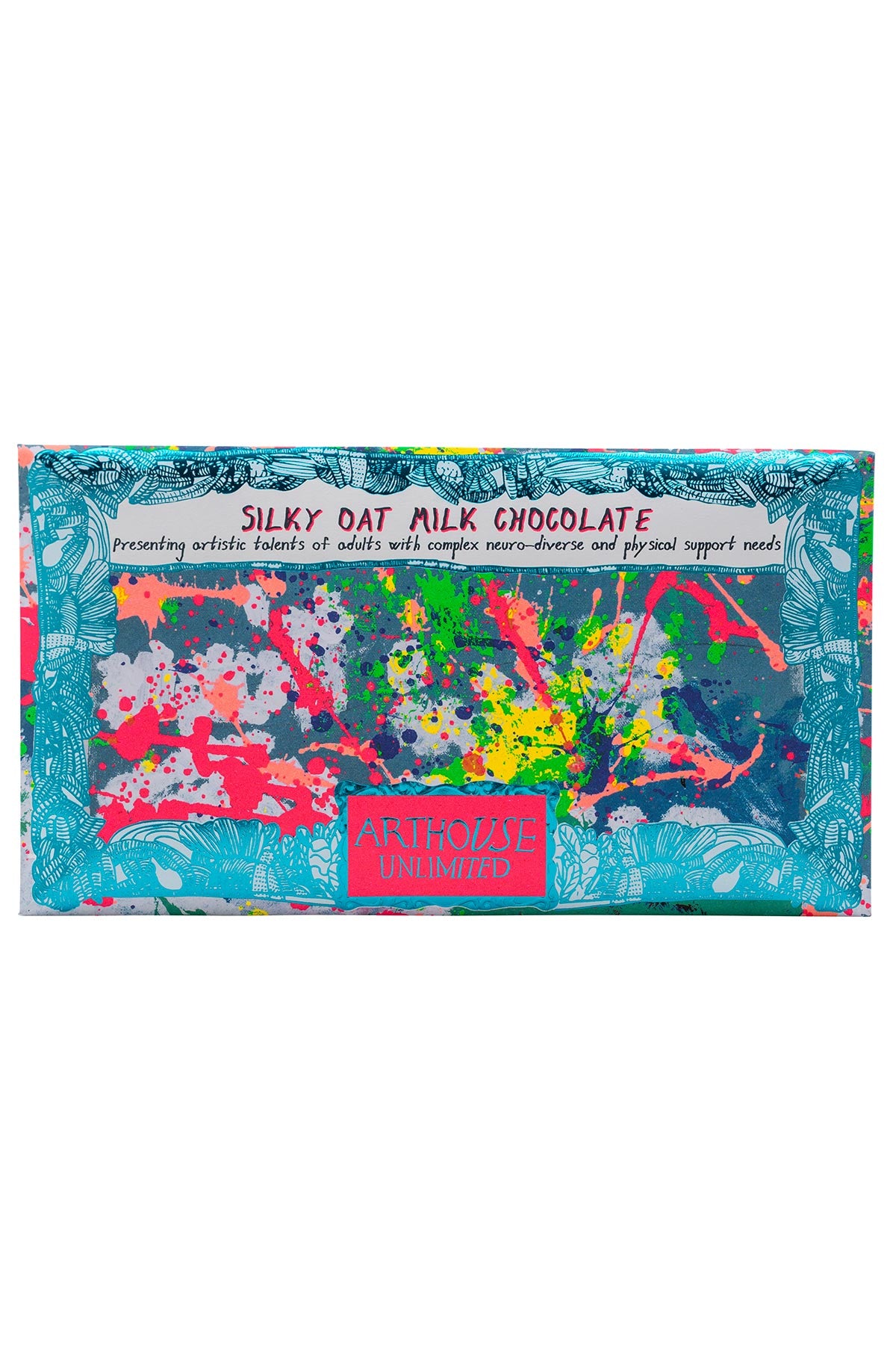 Spring chocolate bar with vibrant artist-designed packaging