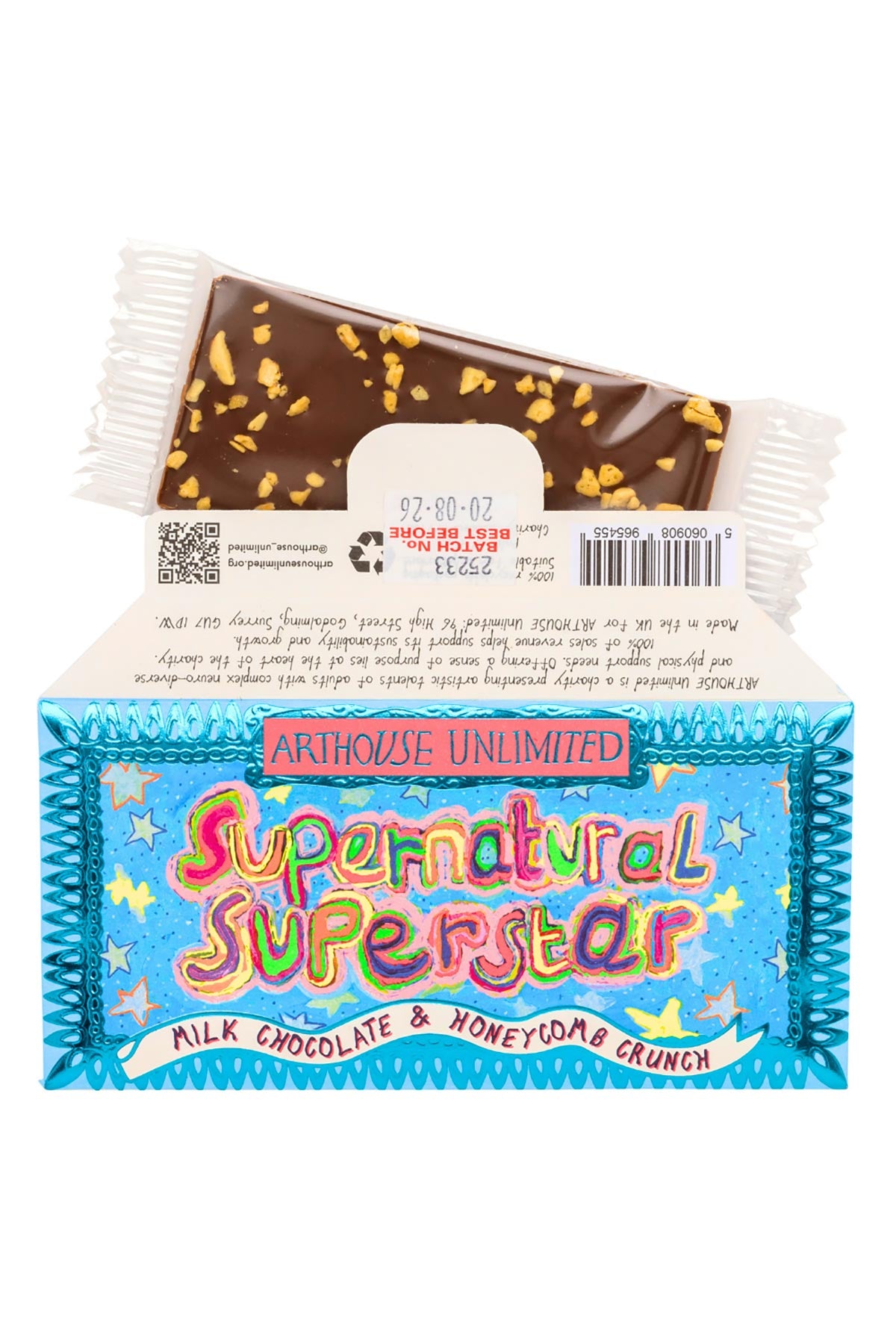 ARTHOUSE Unlimited Supernatural Superstar Milk Chocolate Bar with honeycomb crunch