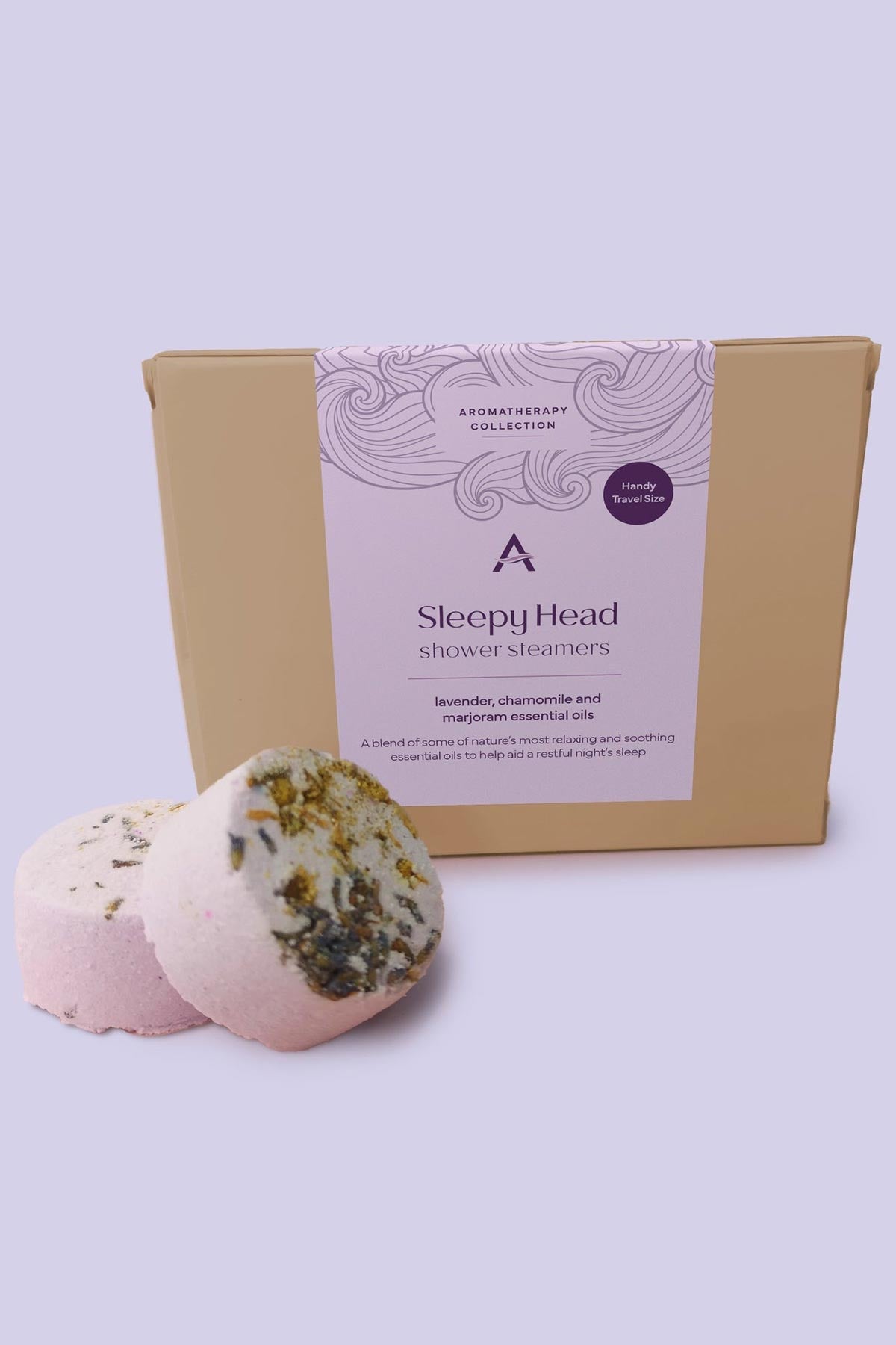 Lavender and chamomile aromatherapy shower steamers