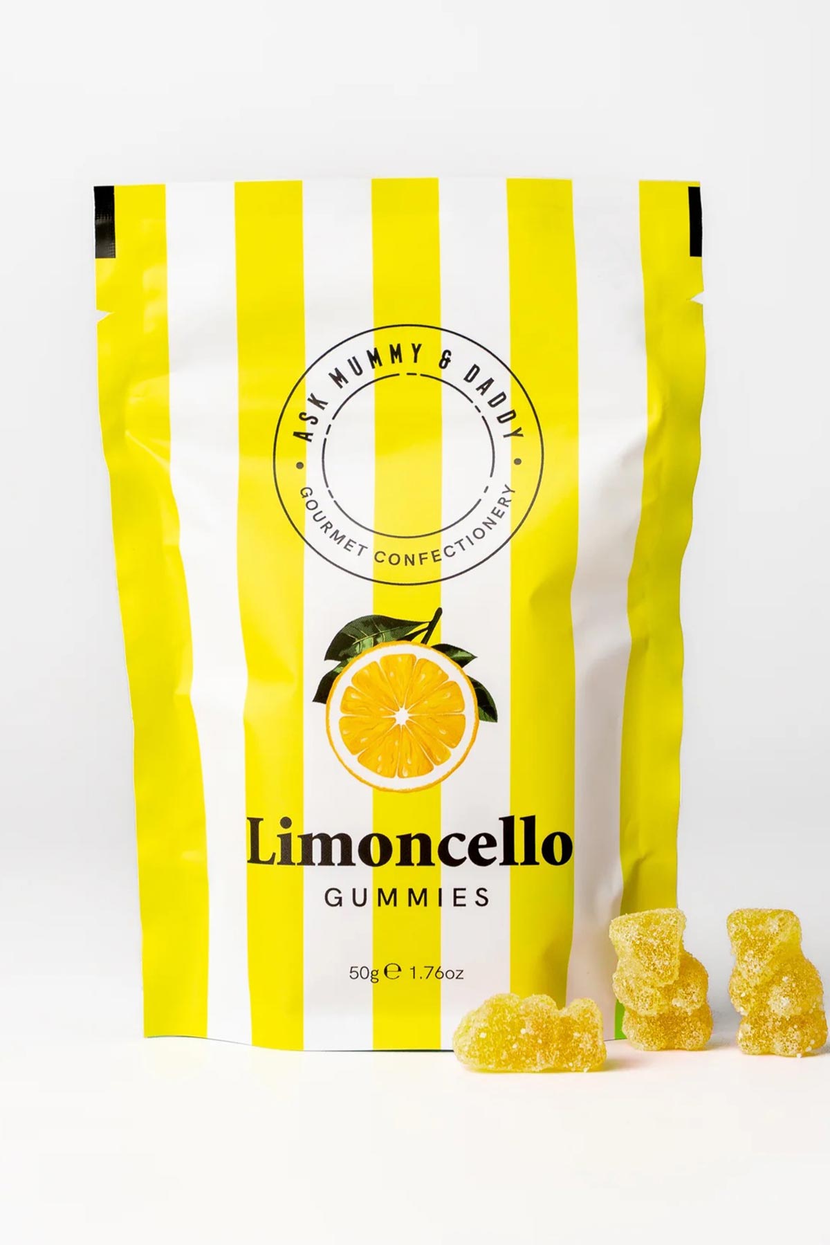 Giftable gourmet gummies with bright lemon flavour