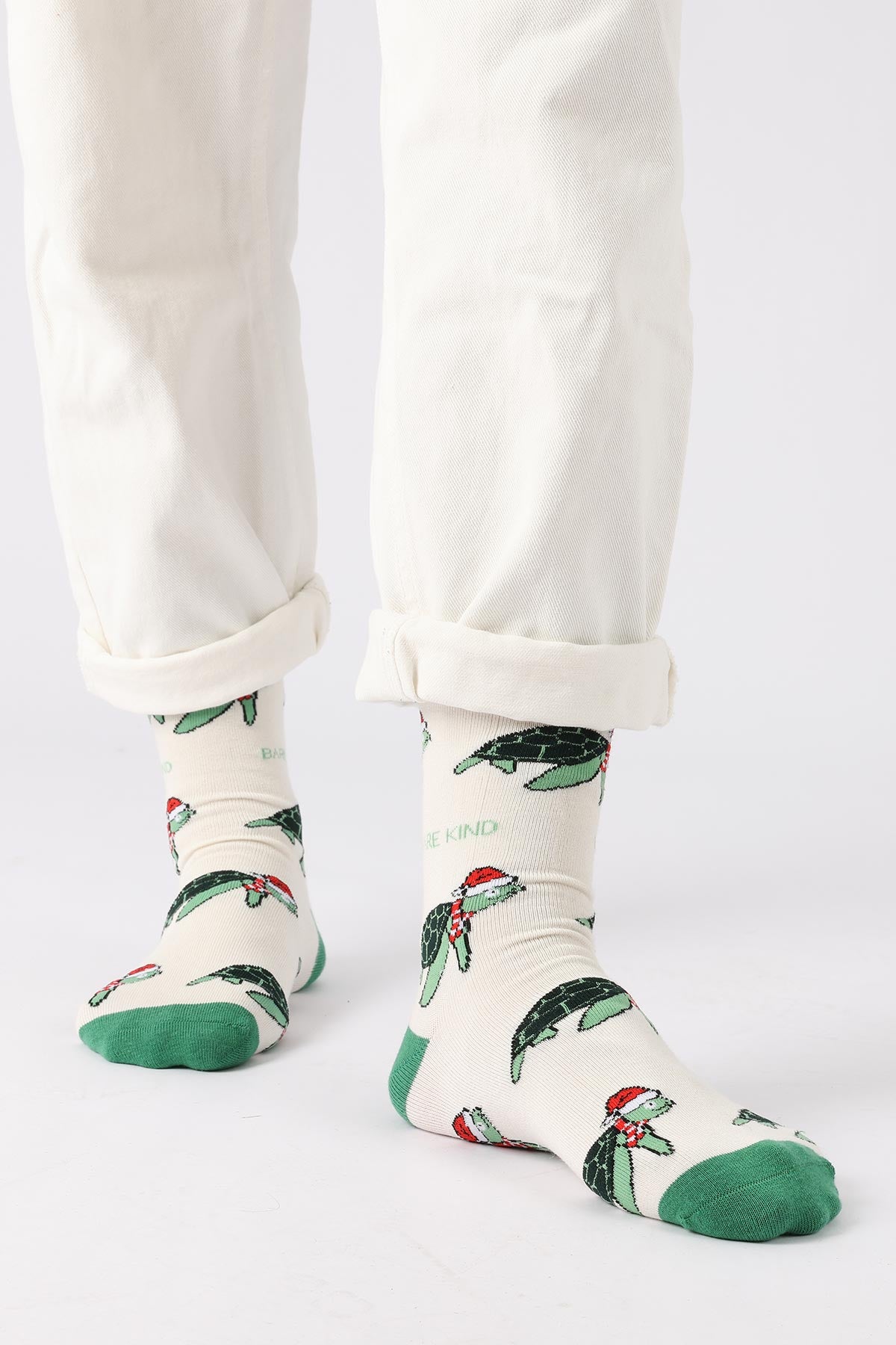 Bare Kind Christmas Turtle Bamboo Socks festive design lifestyle