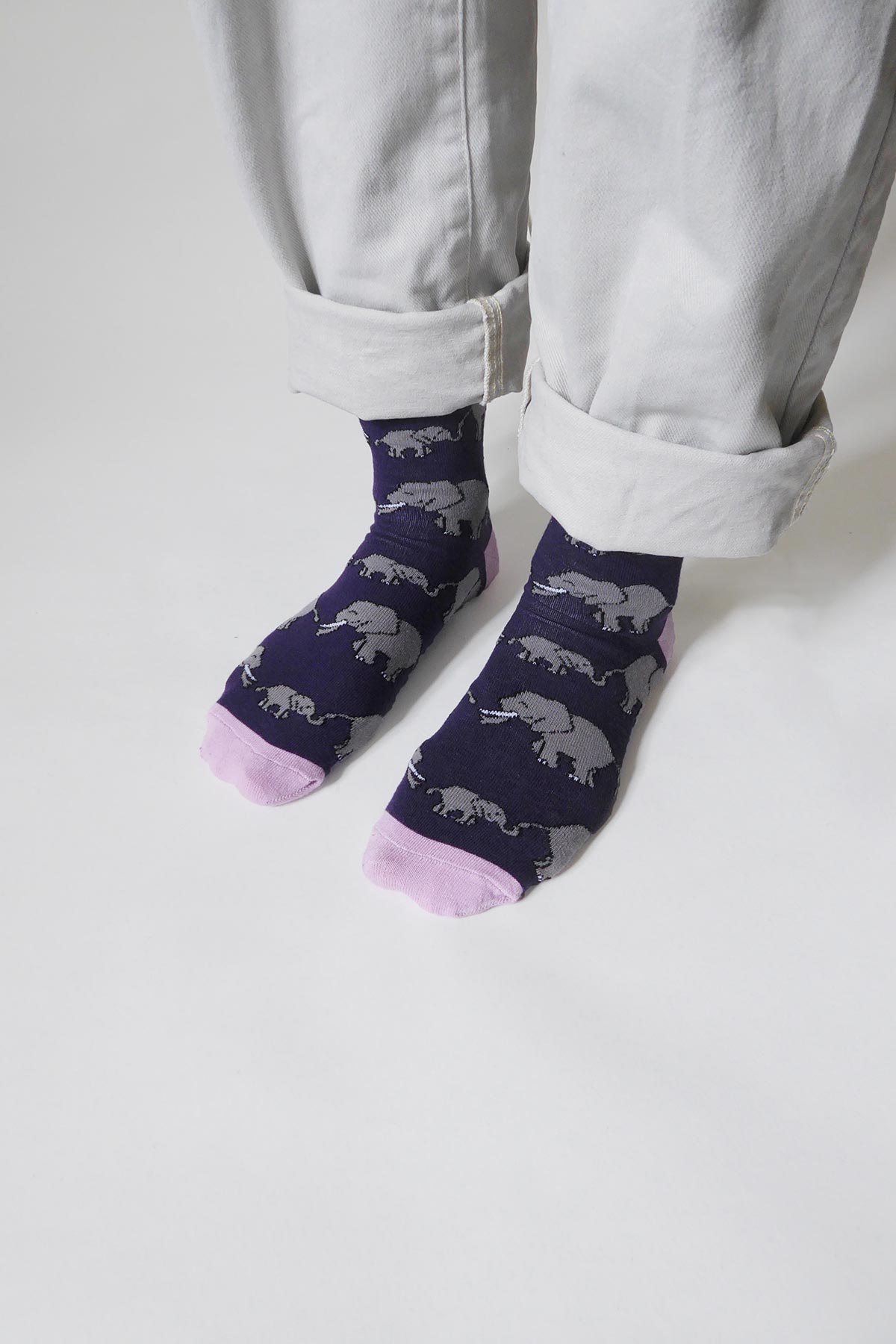Bare Kind Save the Elephants Bamboo Socks with elephant design lifestyle