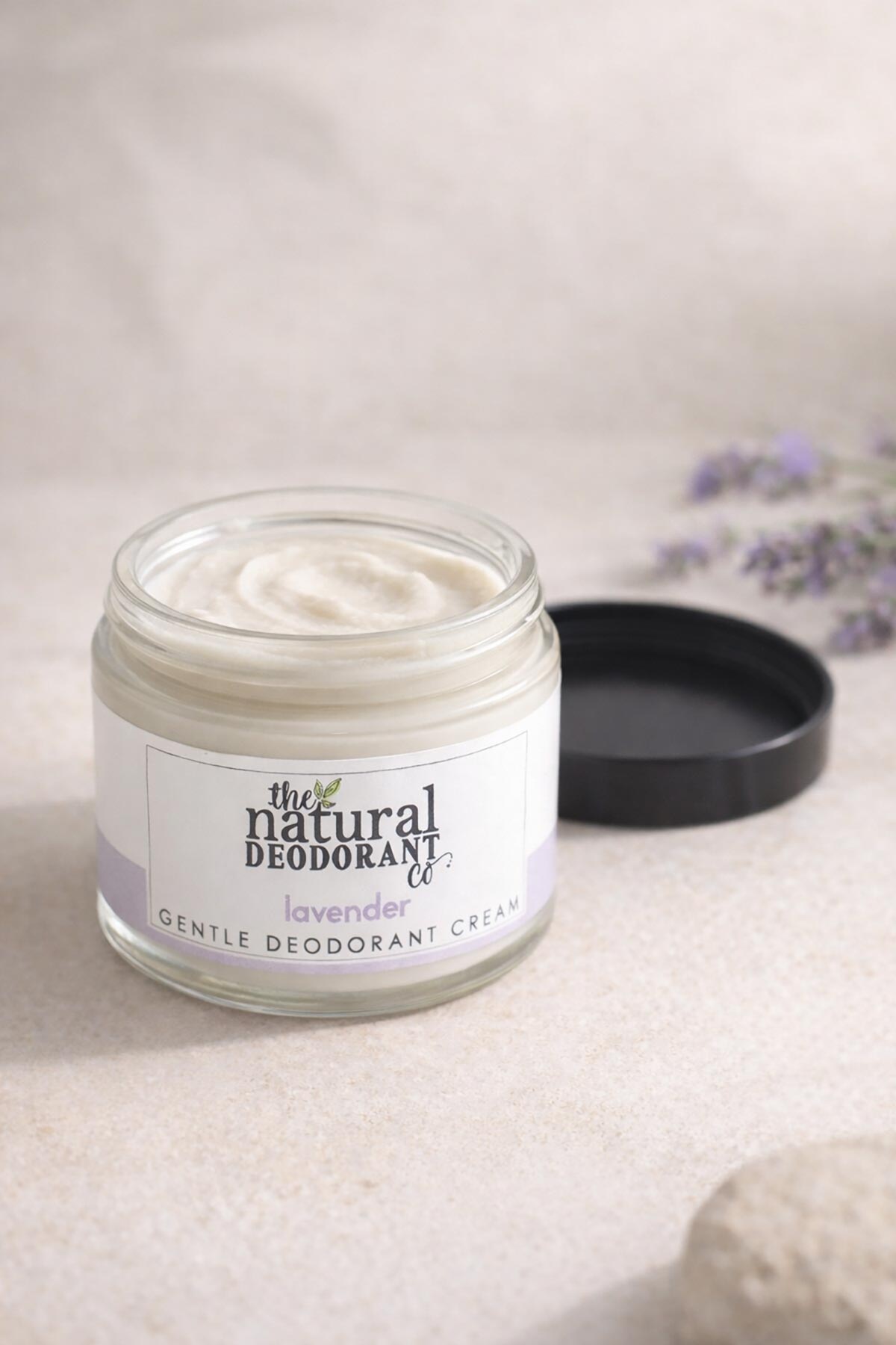 Bicarb-free natural deodorant cream texture