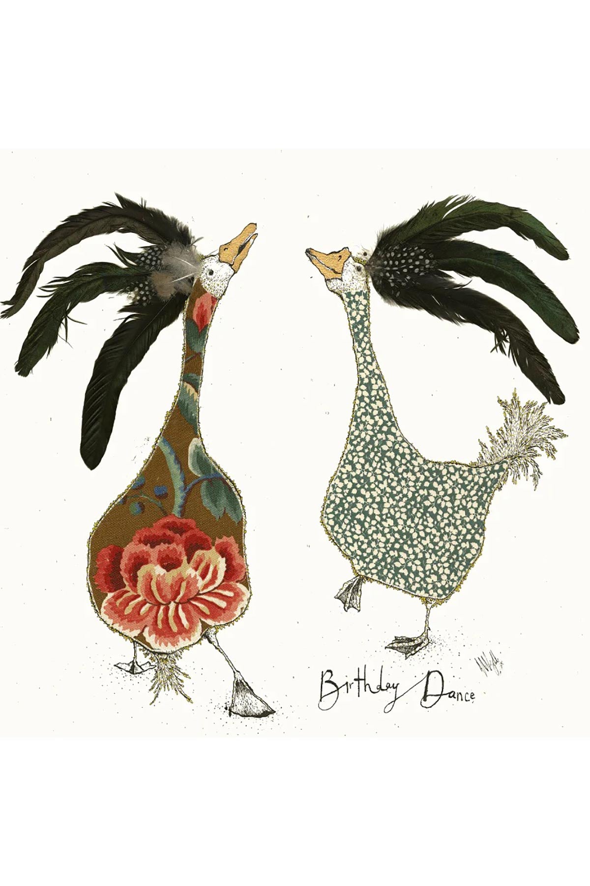 Birthday dance greeting card illustrated by Anna Wright, available at Urban Wild