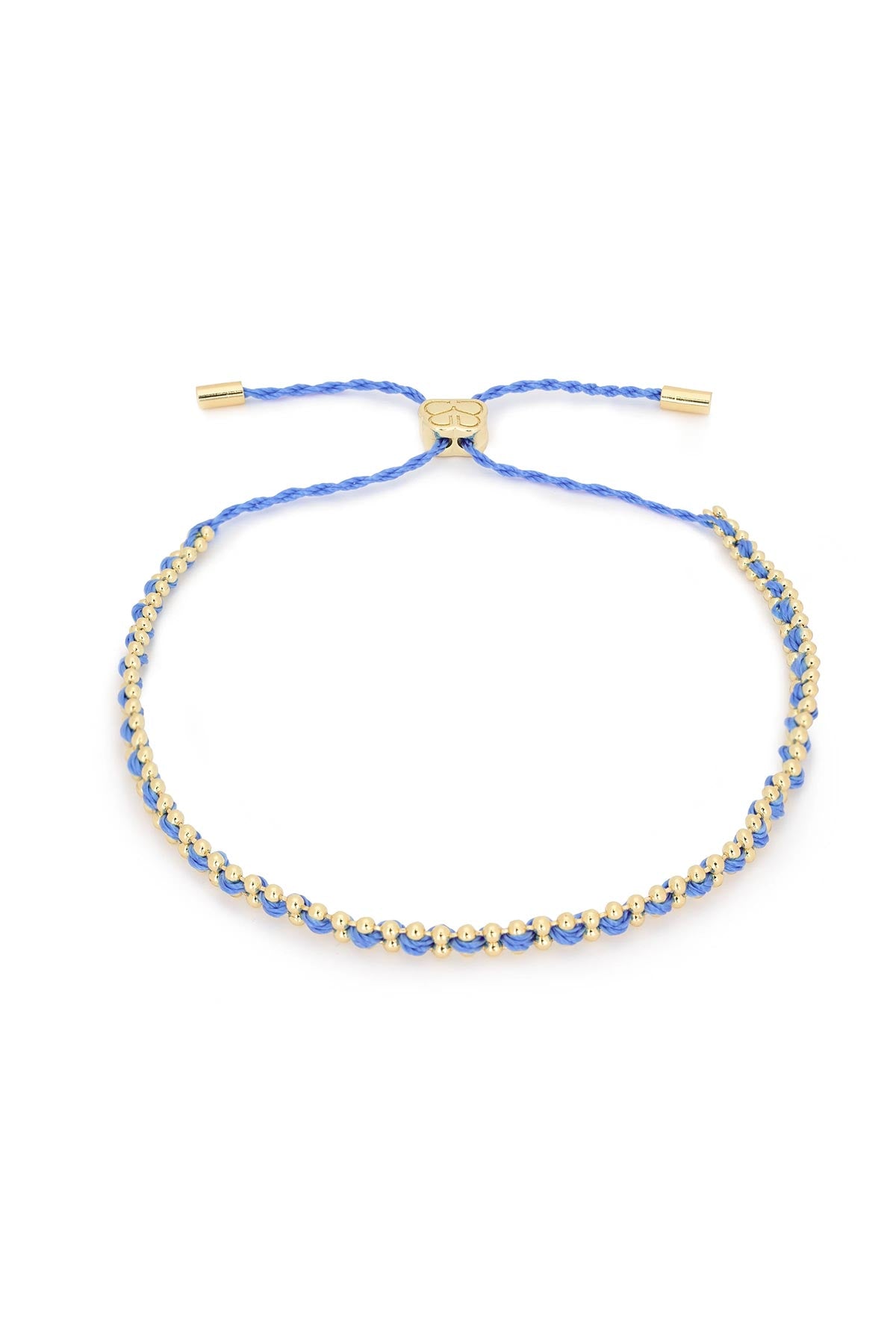 Blue and gold woven bracelet