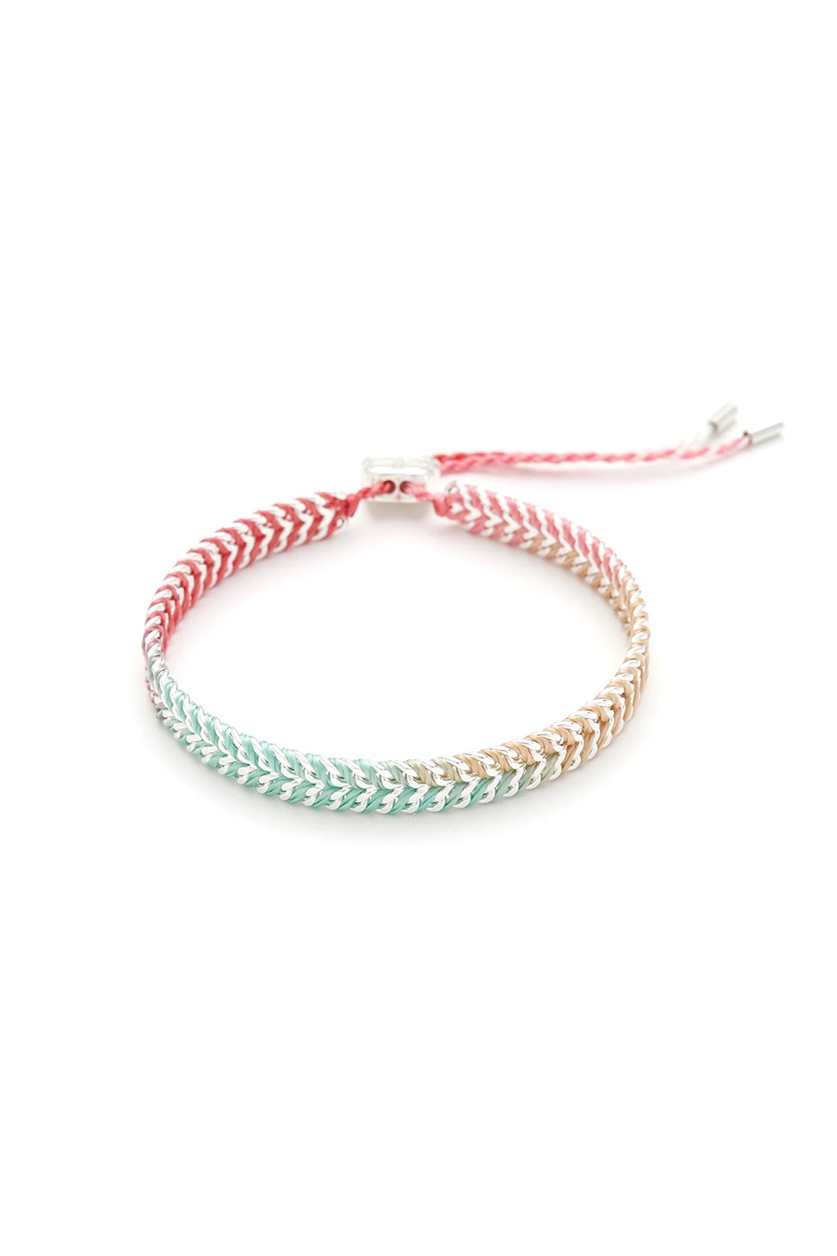 Candy ombré silver woven bracelet