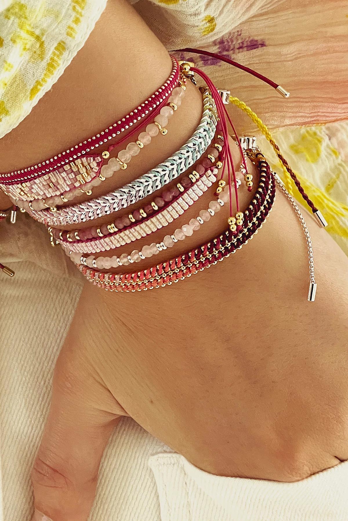 Boho Betty colourful woven bracelet