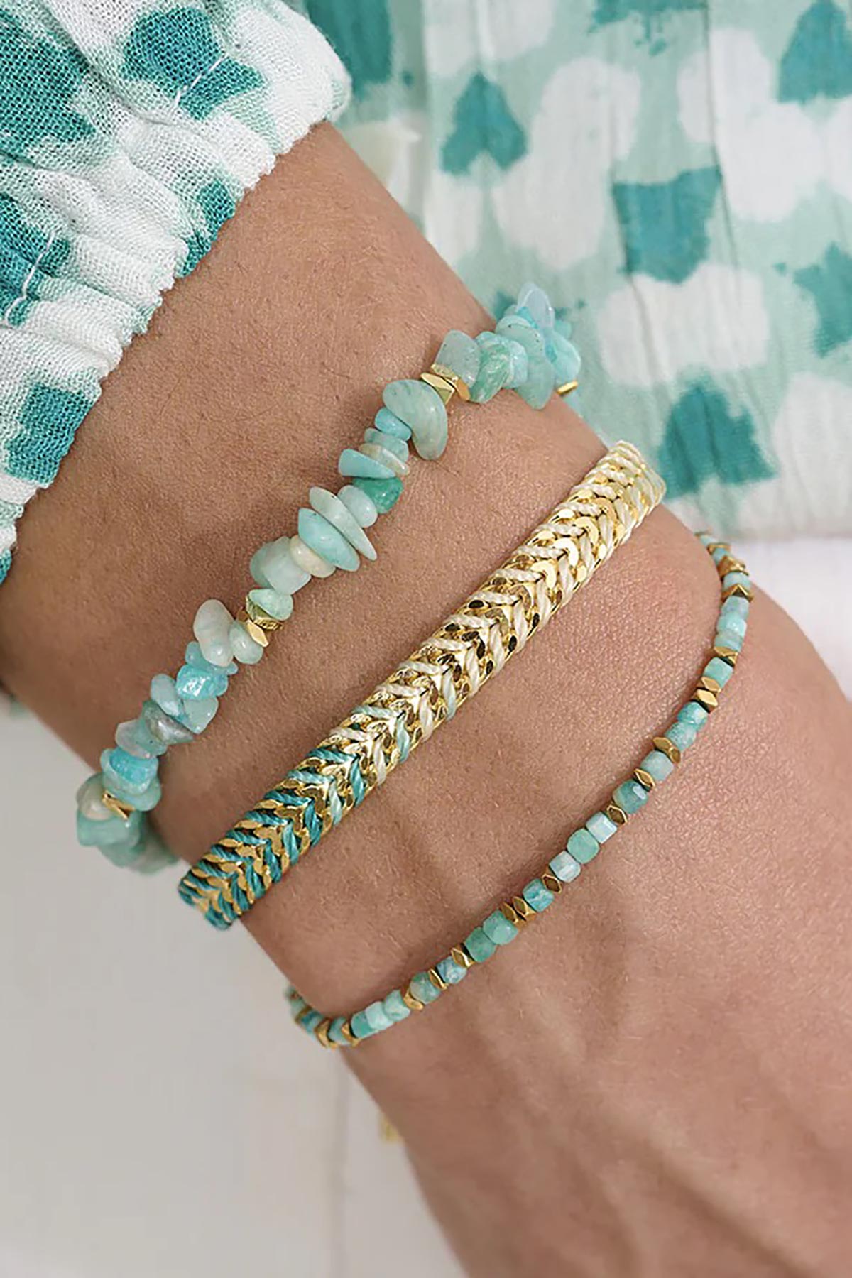 Boho Betty turquoise woven bracelet