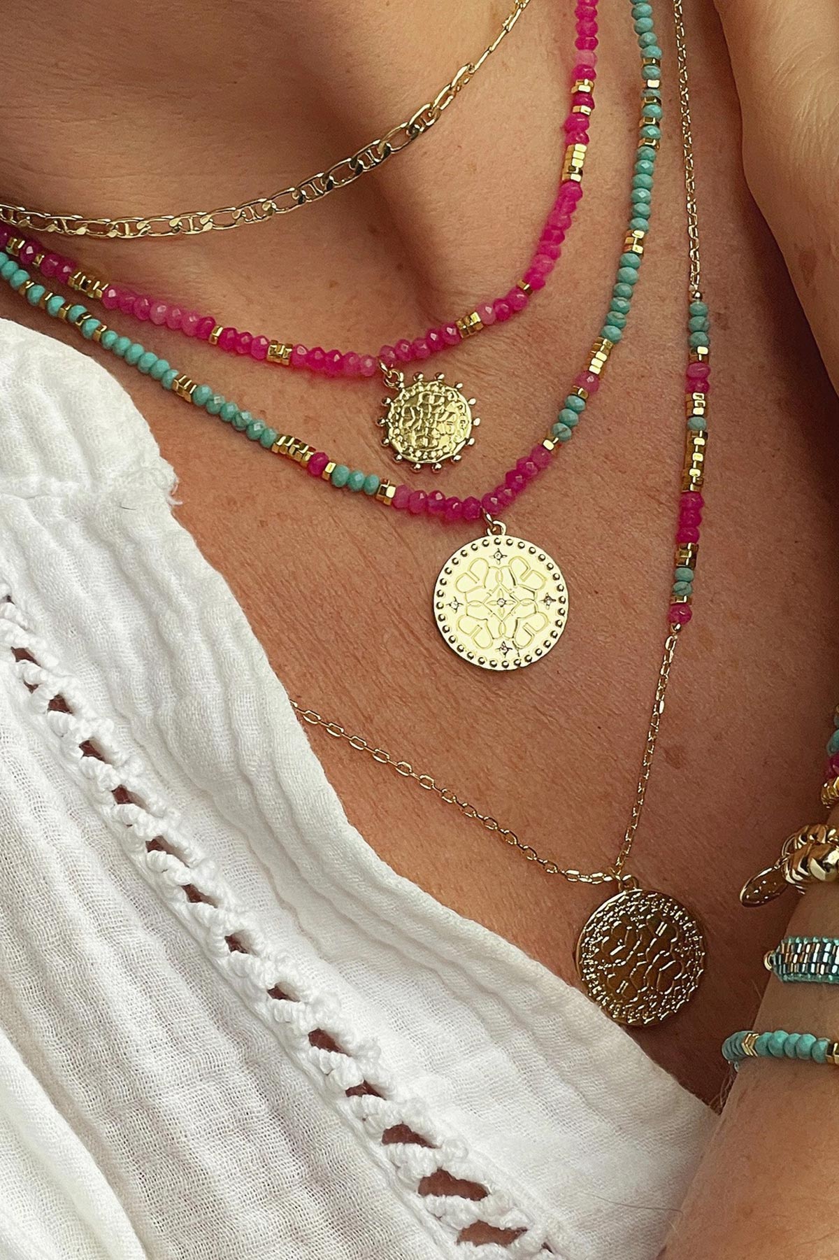 Colourful bohemian pendant