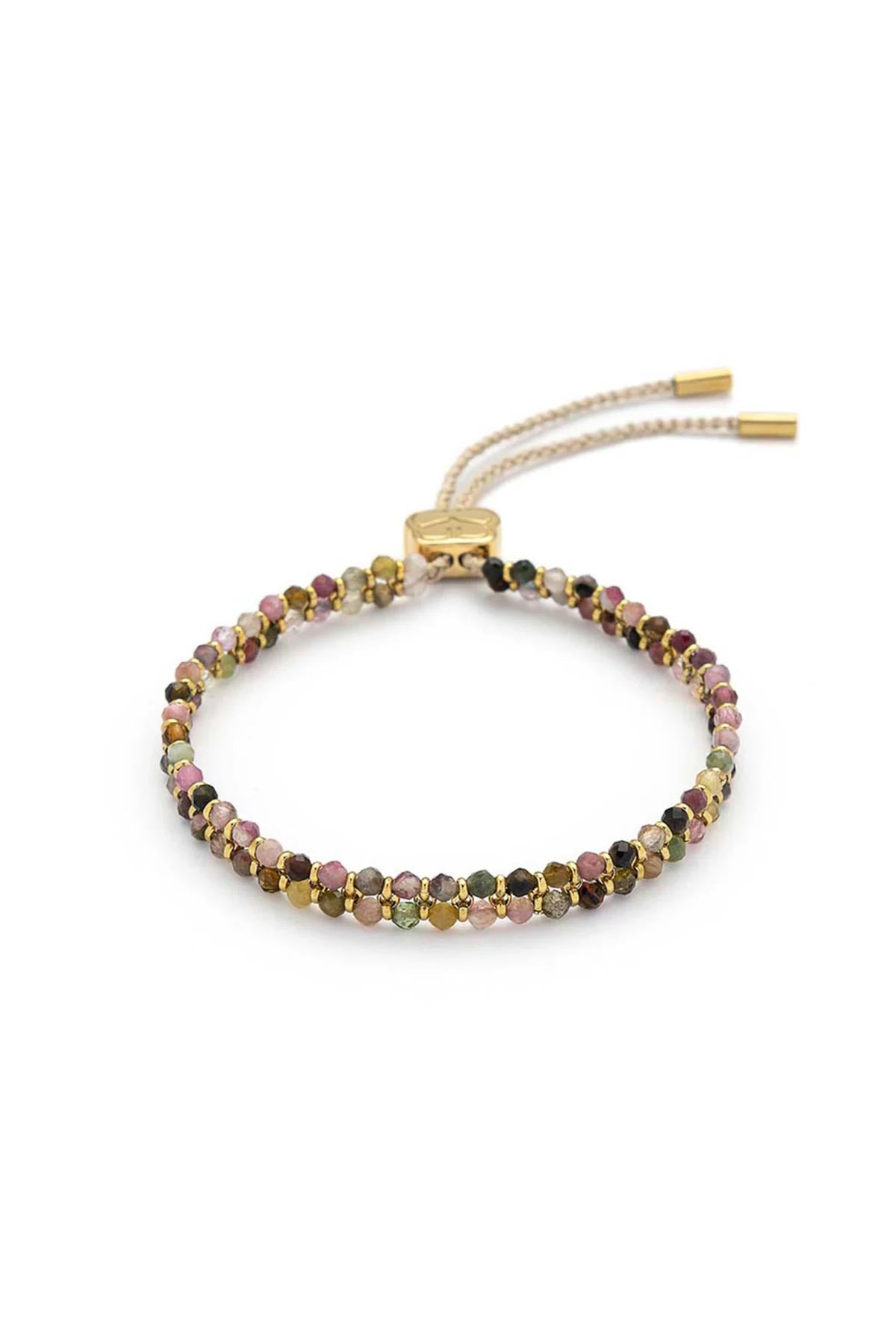 Boho Betty Talia rainbow tourmaline gold bracelet