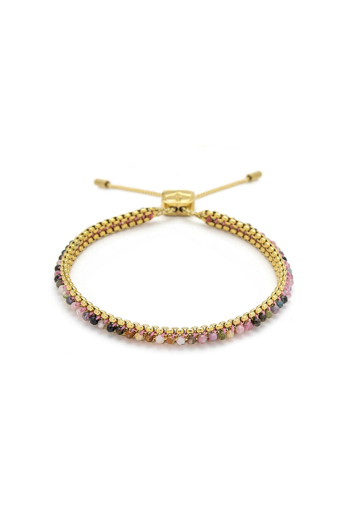 Boho Betty Zena gold tourmaline beaded bracelet