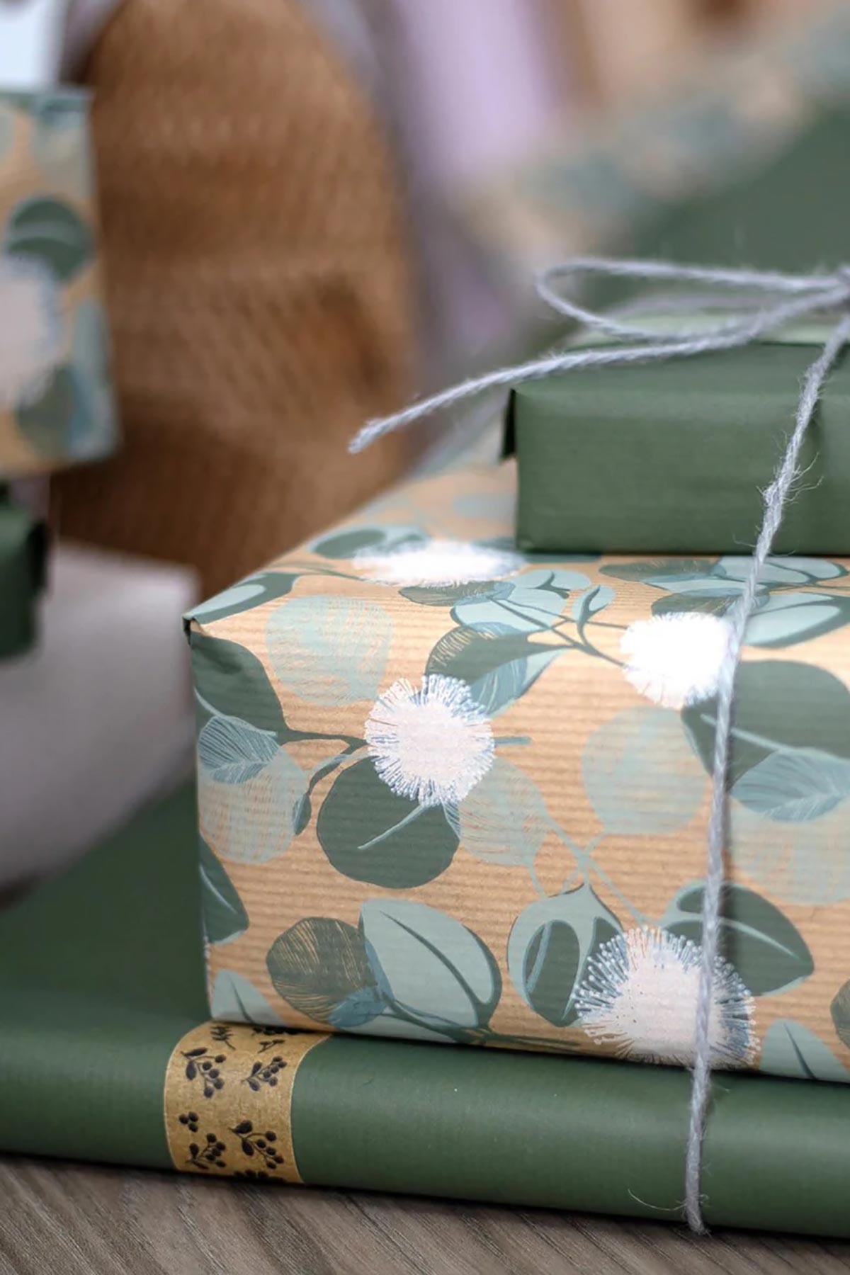 Roll of Cascayde botanical paper tape for sustainable wrapping