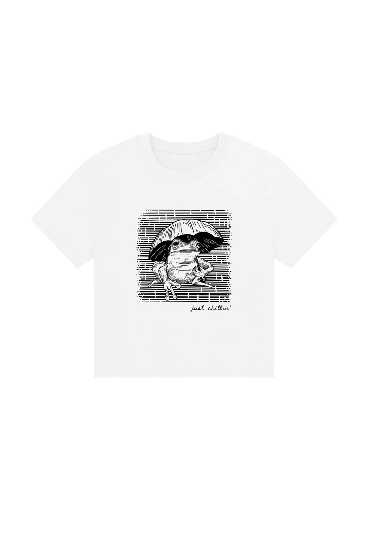 Circular organic cotton tee with “Just Chilling” relaxed illustration by Urban Wild