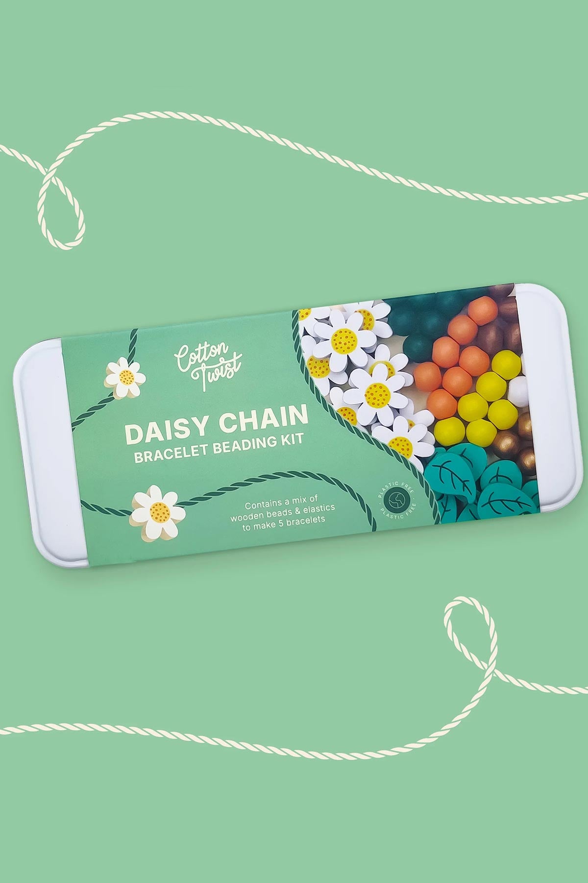 Sustainable daisy themed beading craft kit