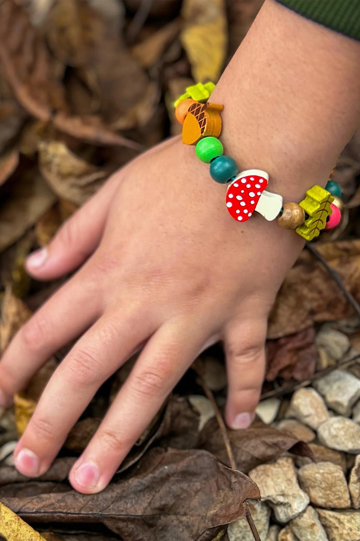 Plastic-free forest themed bracelet kit