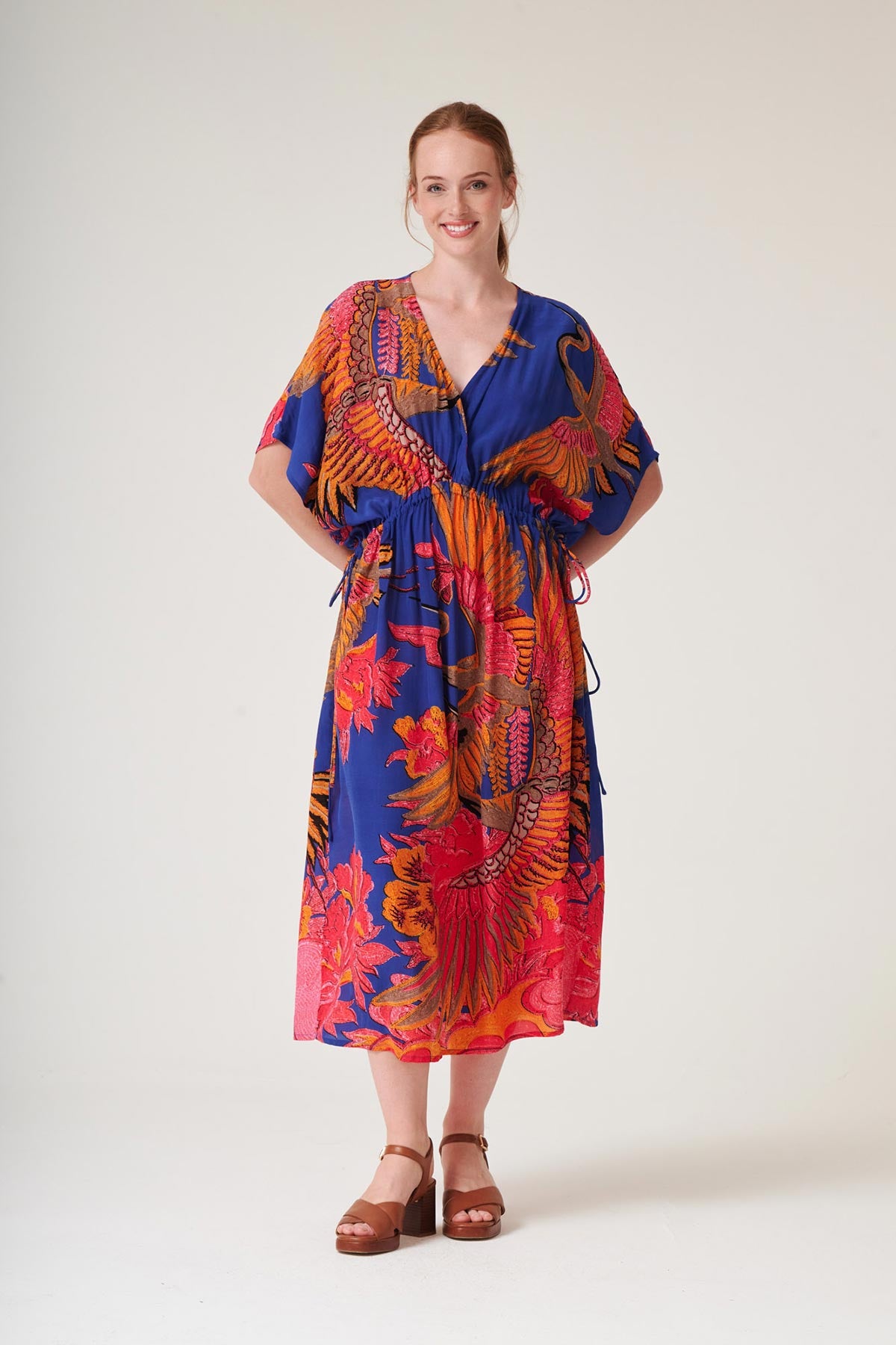 Lightweight printed summer dress made in India