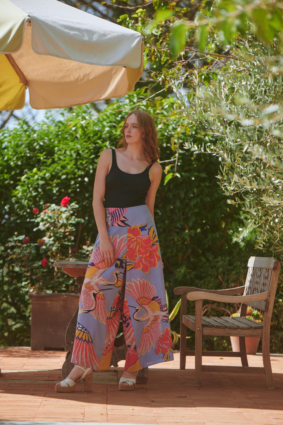 Crane Periwinkle Palazzo Pants by One Hundred Stars at Urban Wild