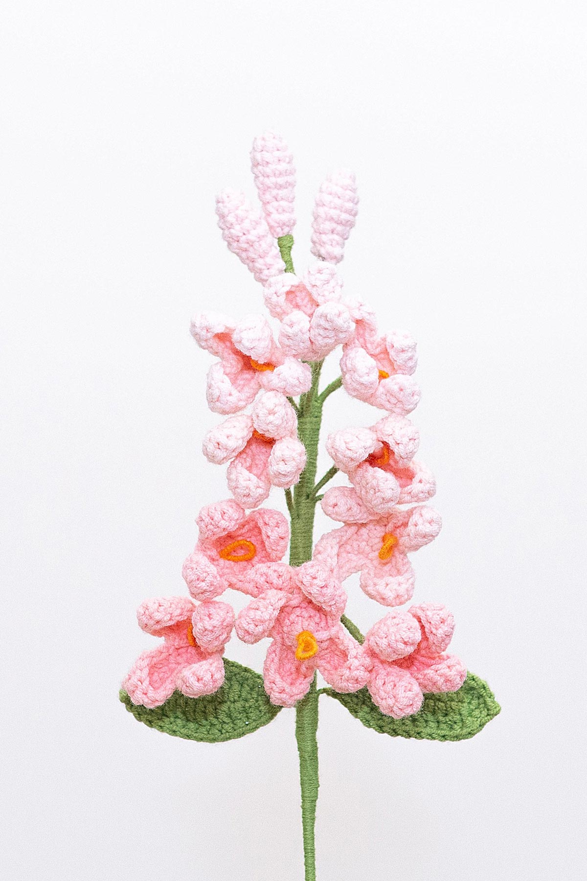Sustainable crochet flower stem in various colours