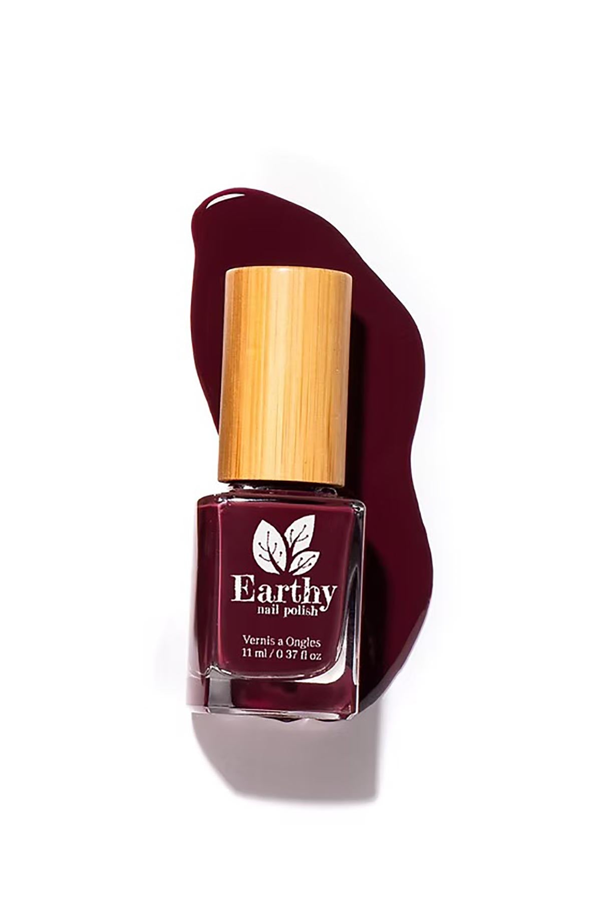 Earthy Bordeaux Nail Polish swatch deep red shade