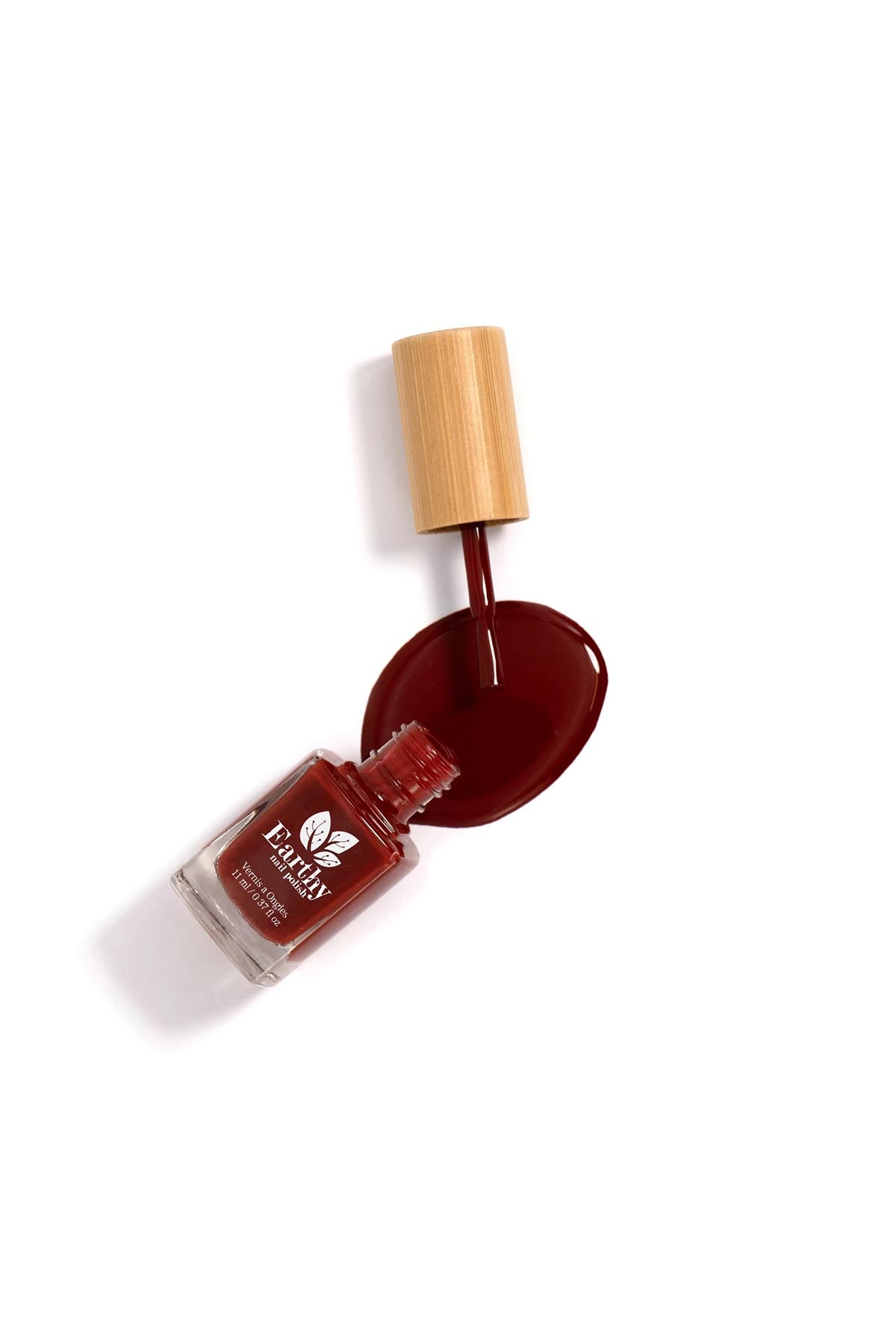 Earthy Ruby Red Nail Polish swatch deep rich red