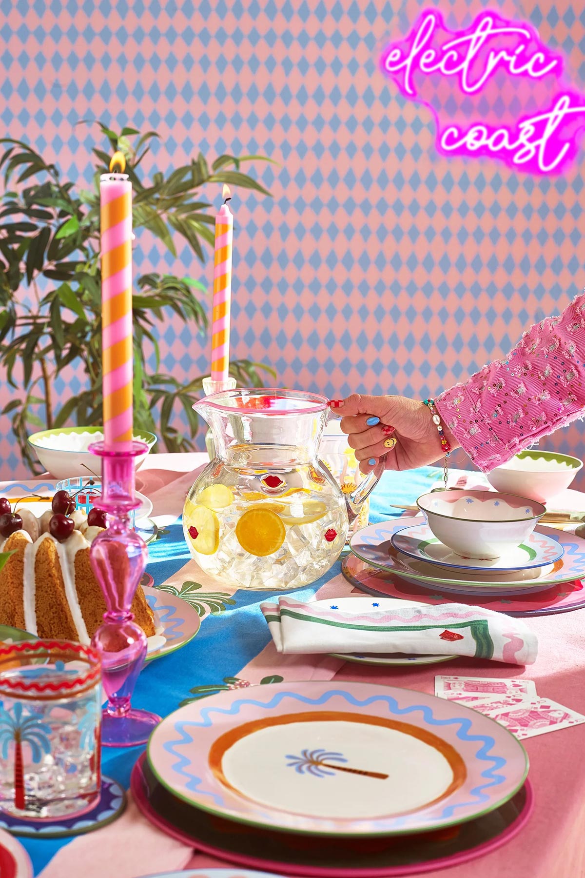 Eleanor Bowmer colourful glass serveware designed in the UK