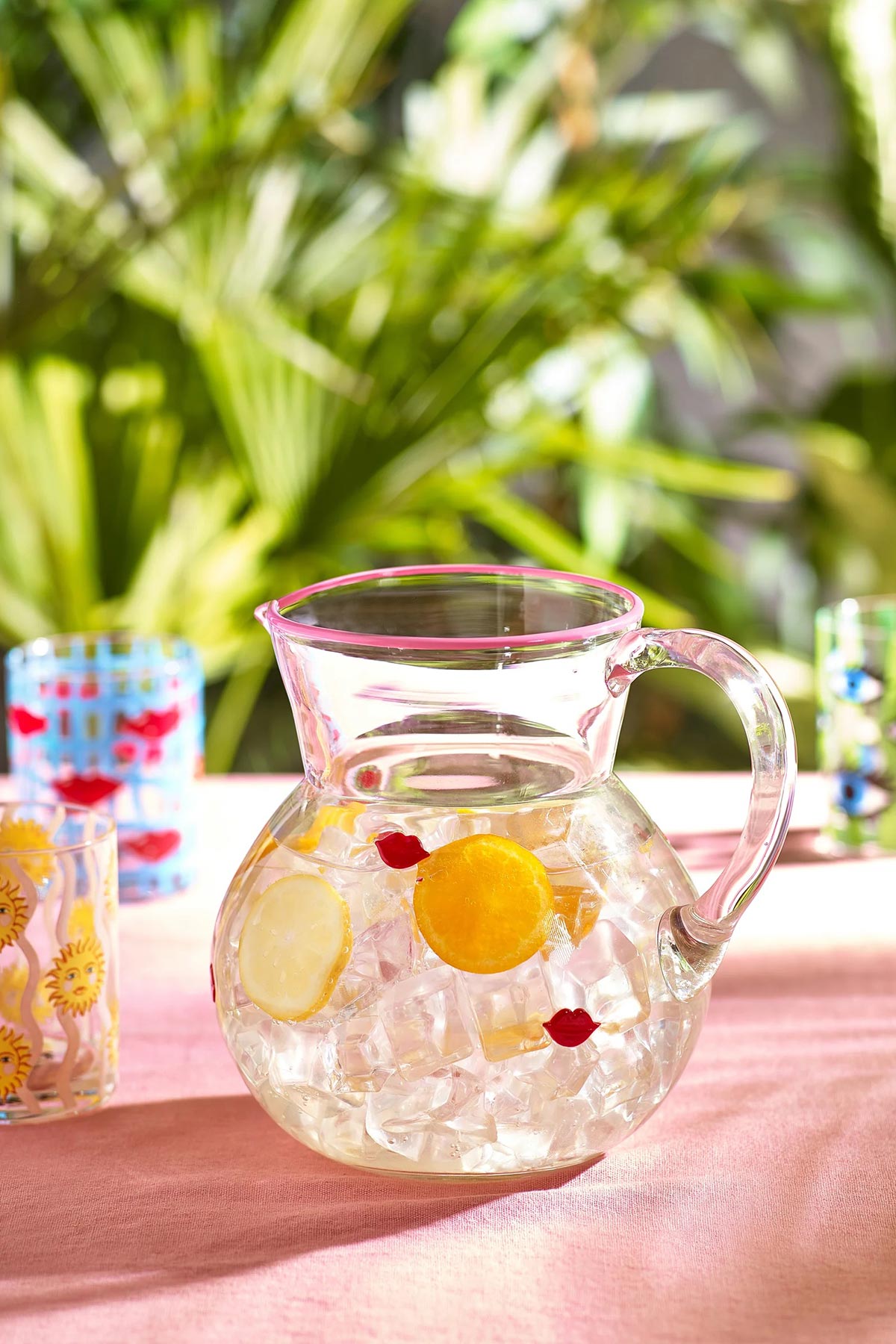 Electric Coast Lips Glass Jug by Eleanor Bowmer