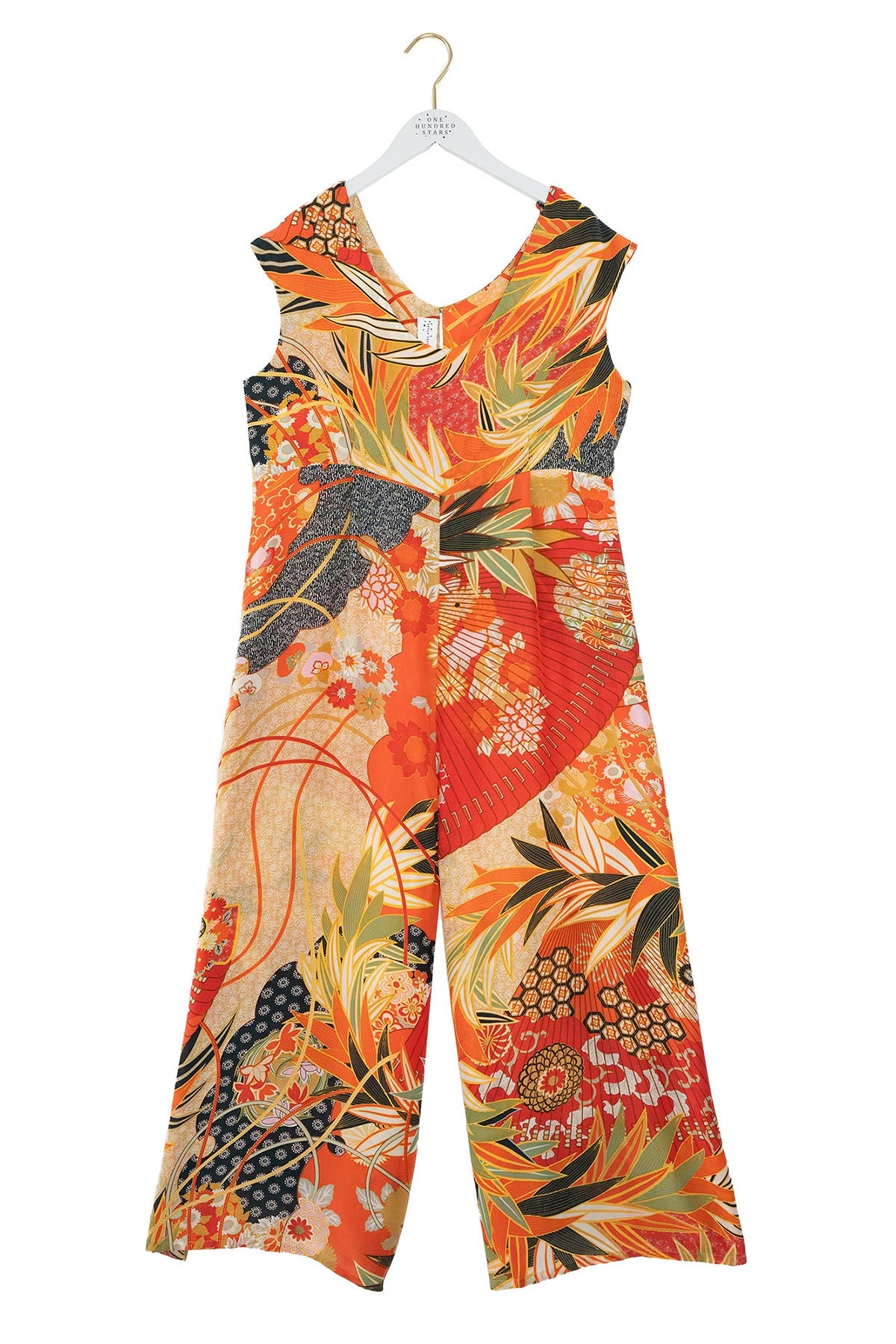 50% cupro 50% viscose flowing jumpsuit
