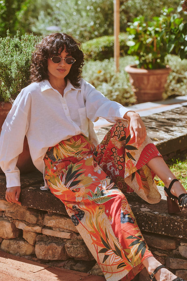 Fans Scarlet Palazzo Pants by One Hundred Stars at Urban Wild