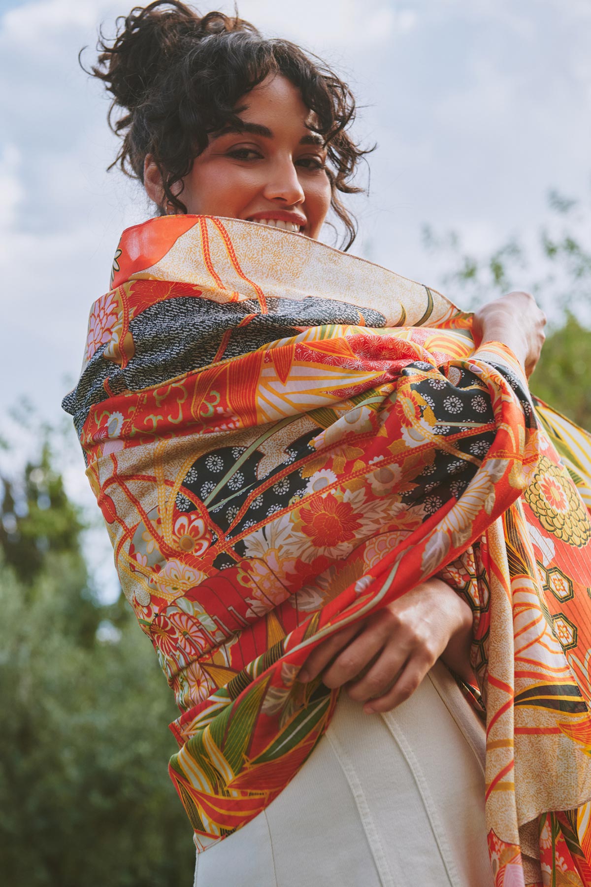 Design-led printed scarf curated by Urban Wild