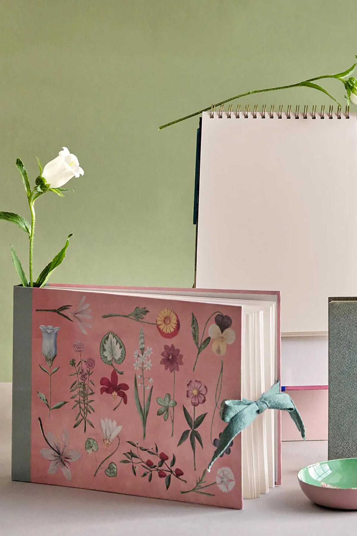 Colourful illustrated artist sketchbook