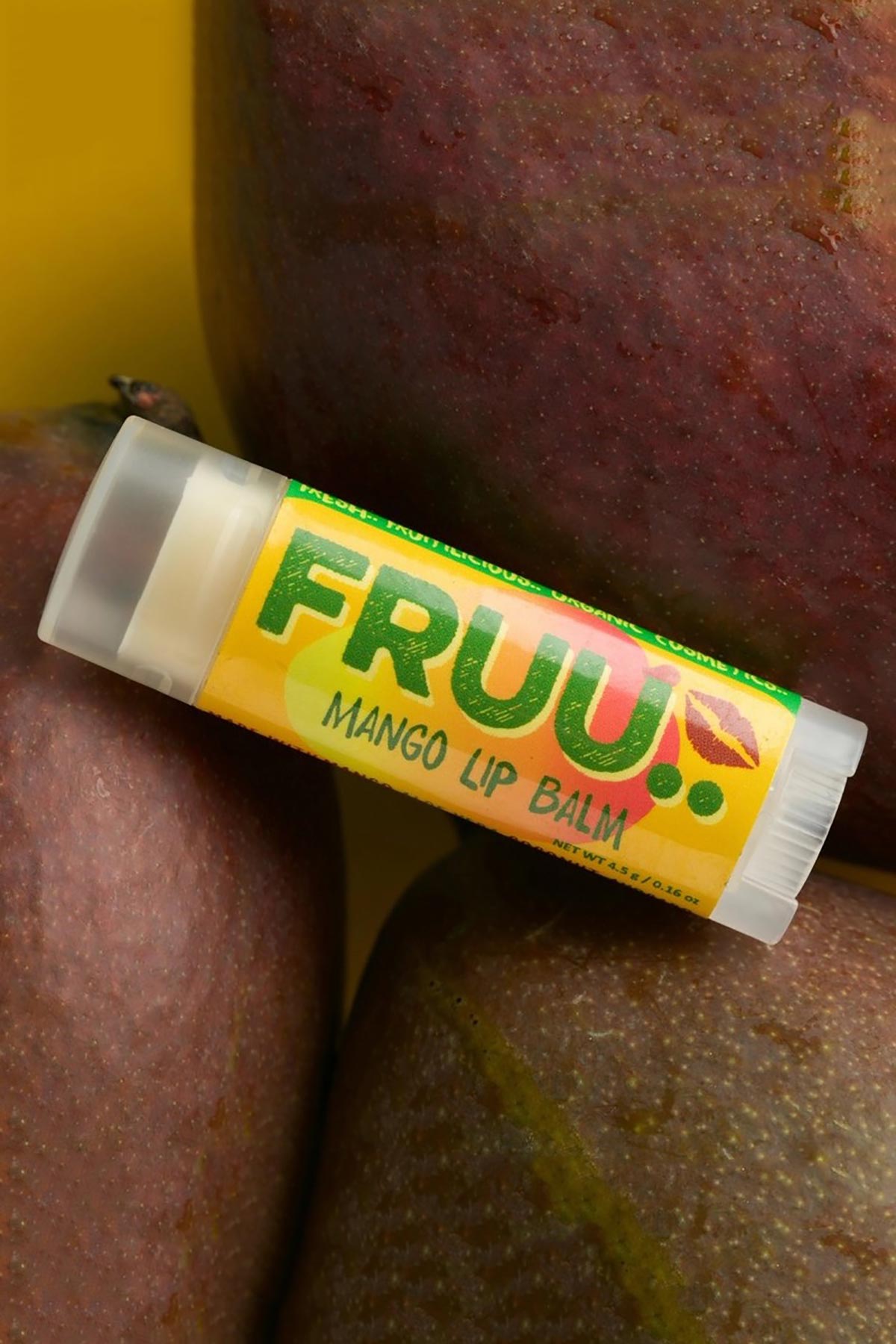 Mango fruit-based lip balm by Fruu..