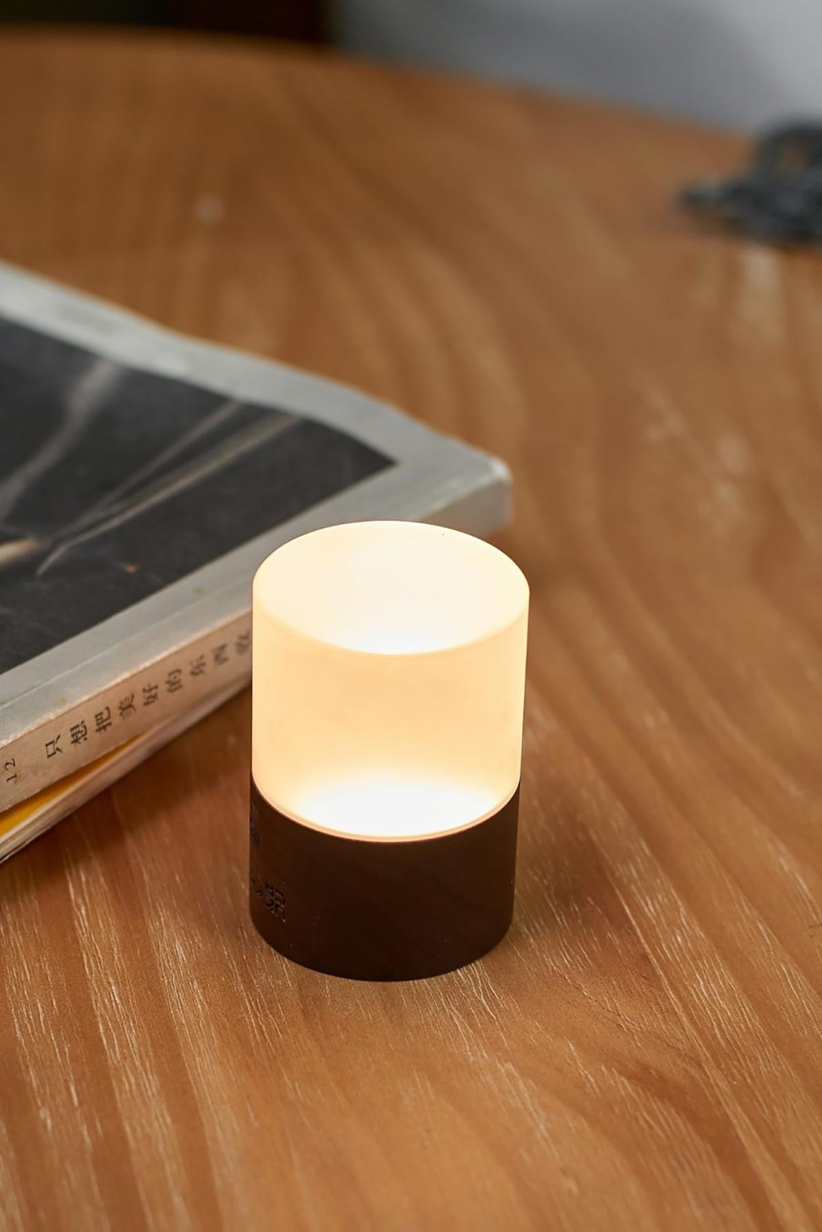 Gingko Lemelia Mini Walnut portable lamp