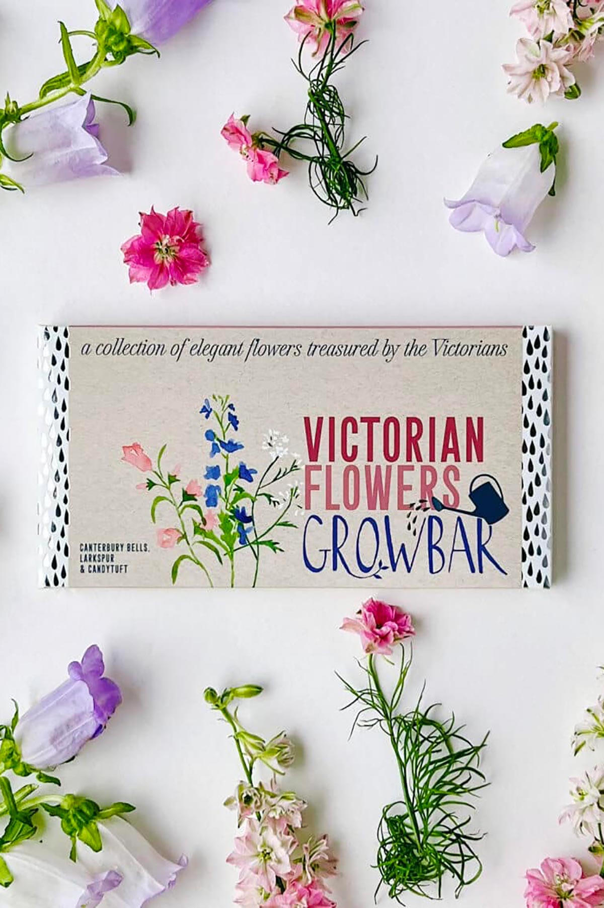 Victorian Flowers Growbar packaging romantic flower growing kit by Growbar at Urban Wild
