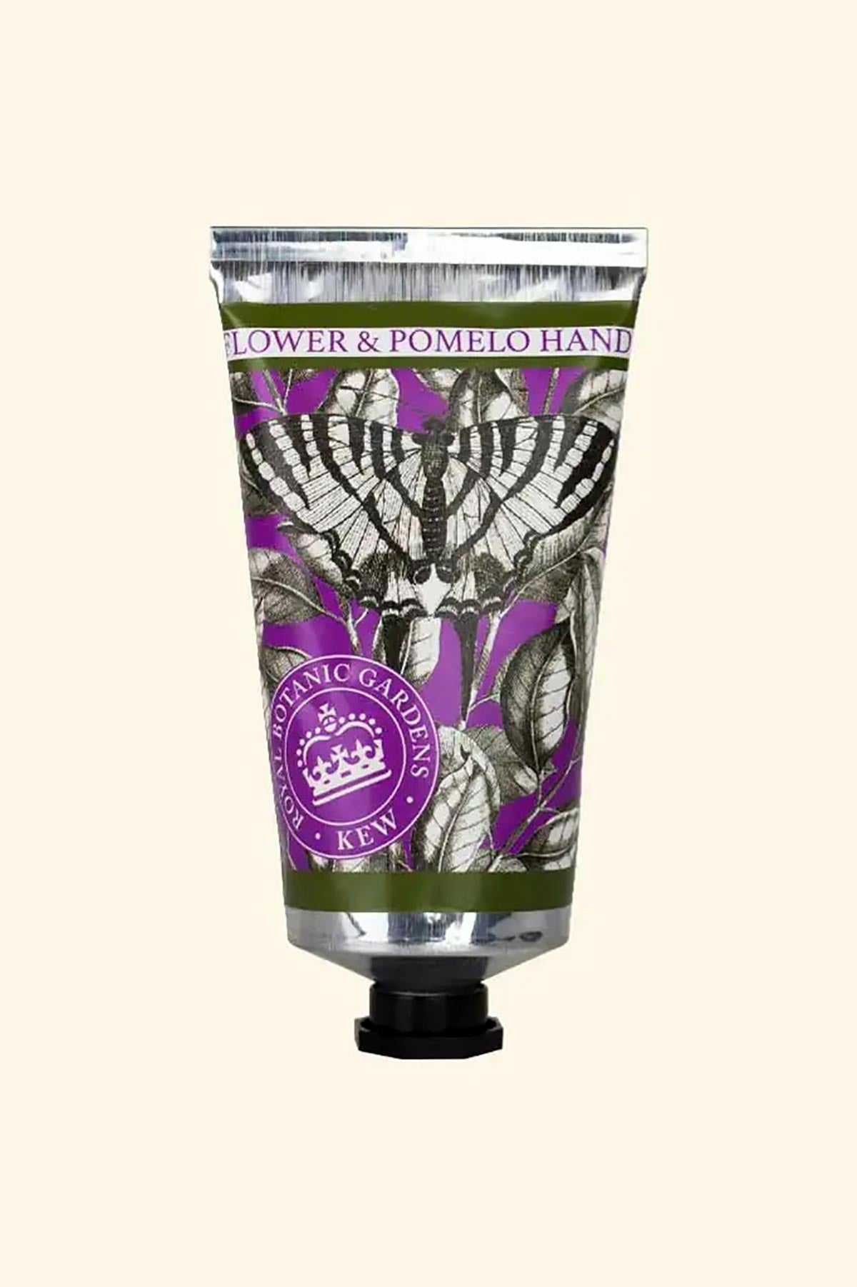 Kew Gardens Elderflower and Pomelo Hand Cream tube by The English Soap Company at Urban Wild