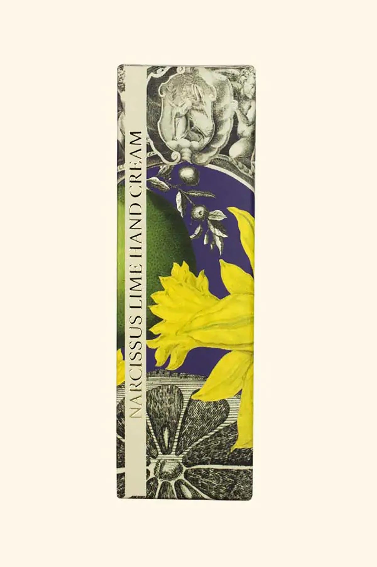 Boxed Kew Gardens Narcissus Lime Hand Cream botanical packaging at Urban Wild