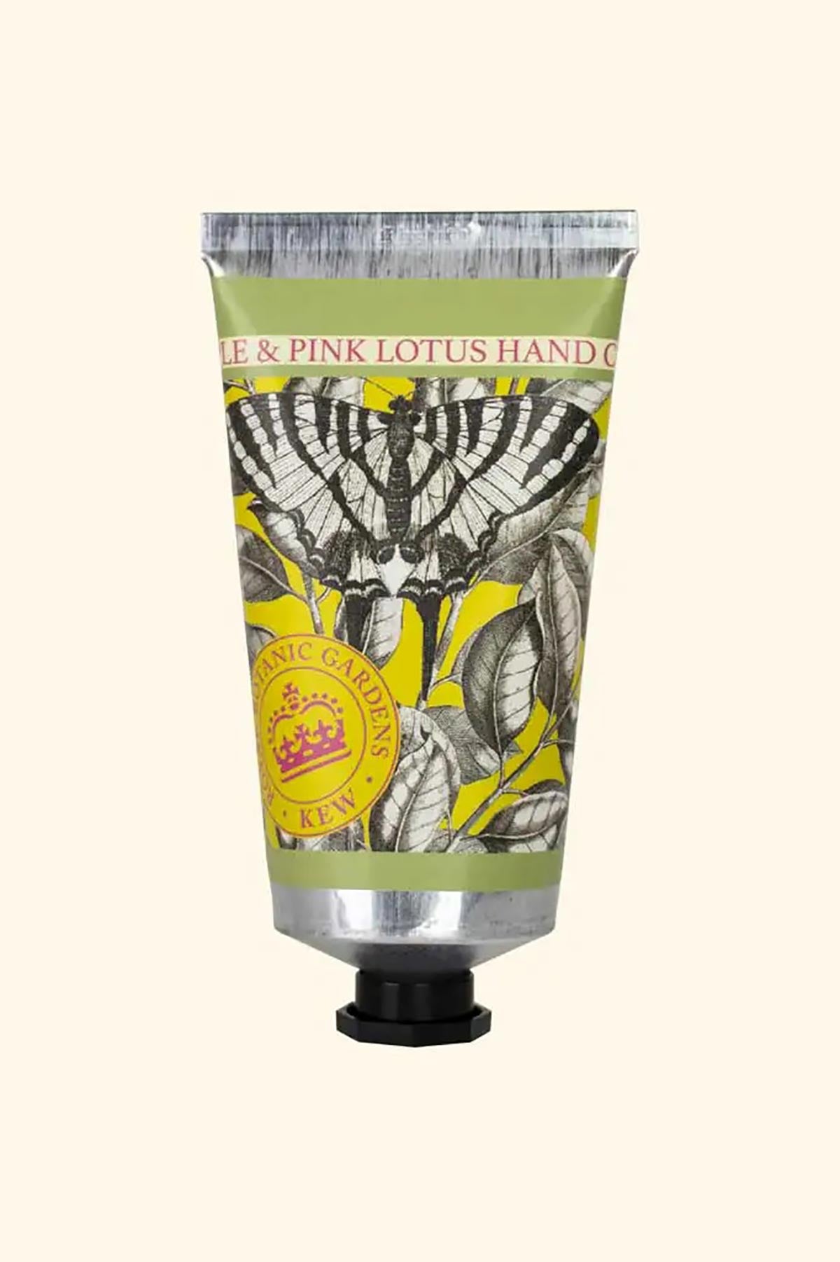 Kew Gardens Pineapple and Pink Lotus Hand Cream tube by The English Soap Company at Urban Wild