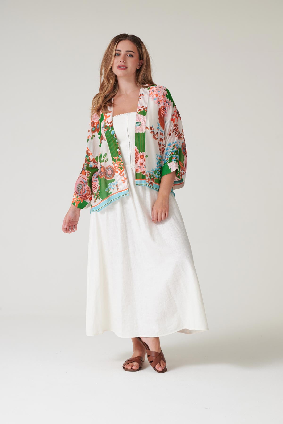Contemporary British design kimono made in India