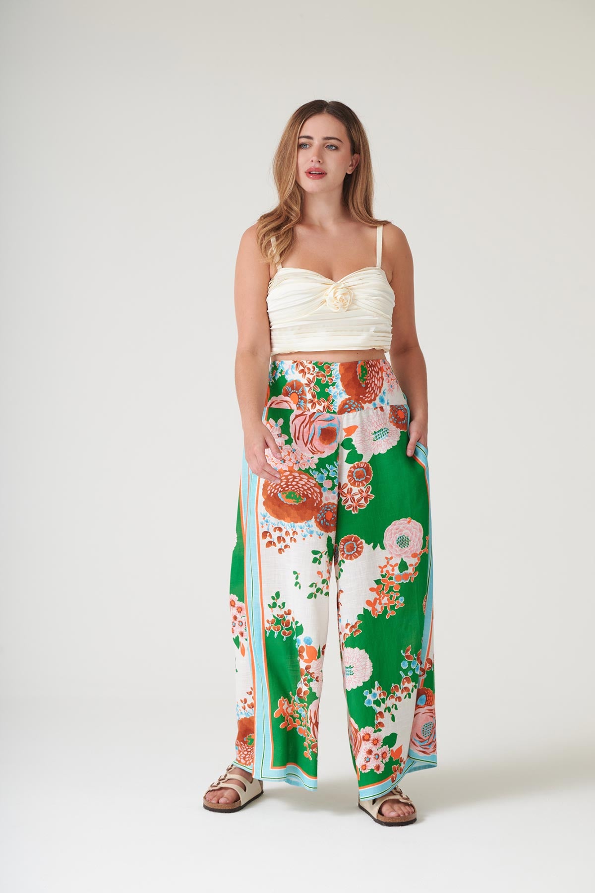 Flowing statement trousers made in India