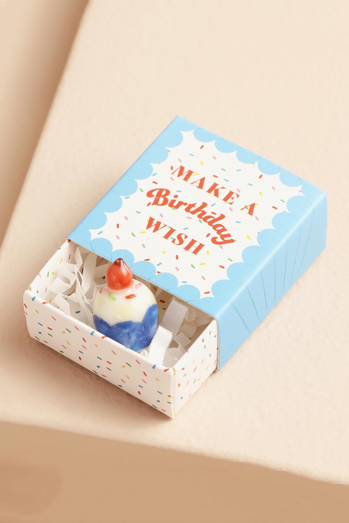 Lisa Angel Tiny Matchbox Ceramic birthday cake Token in gift box