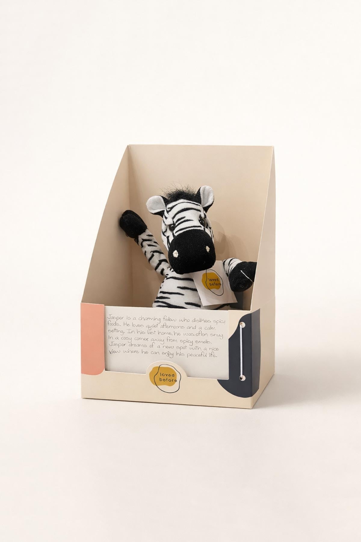 Jasper pre-loved zebra soft toy by Loved Before at Urban Wild.