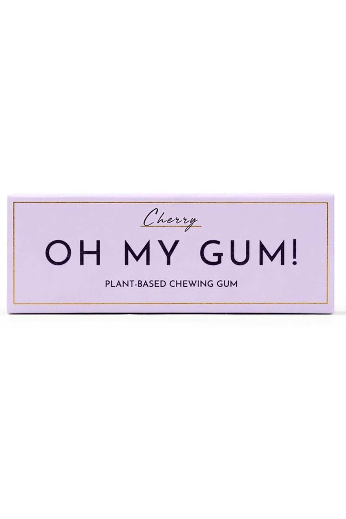 Plastic free cherry flavoured chewing gum